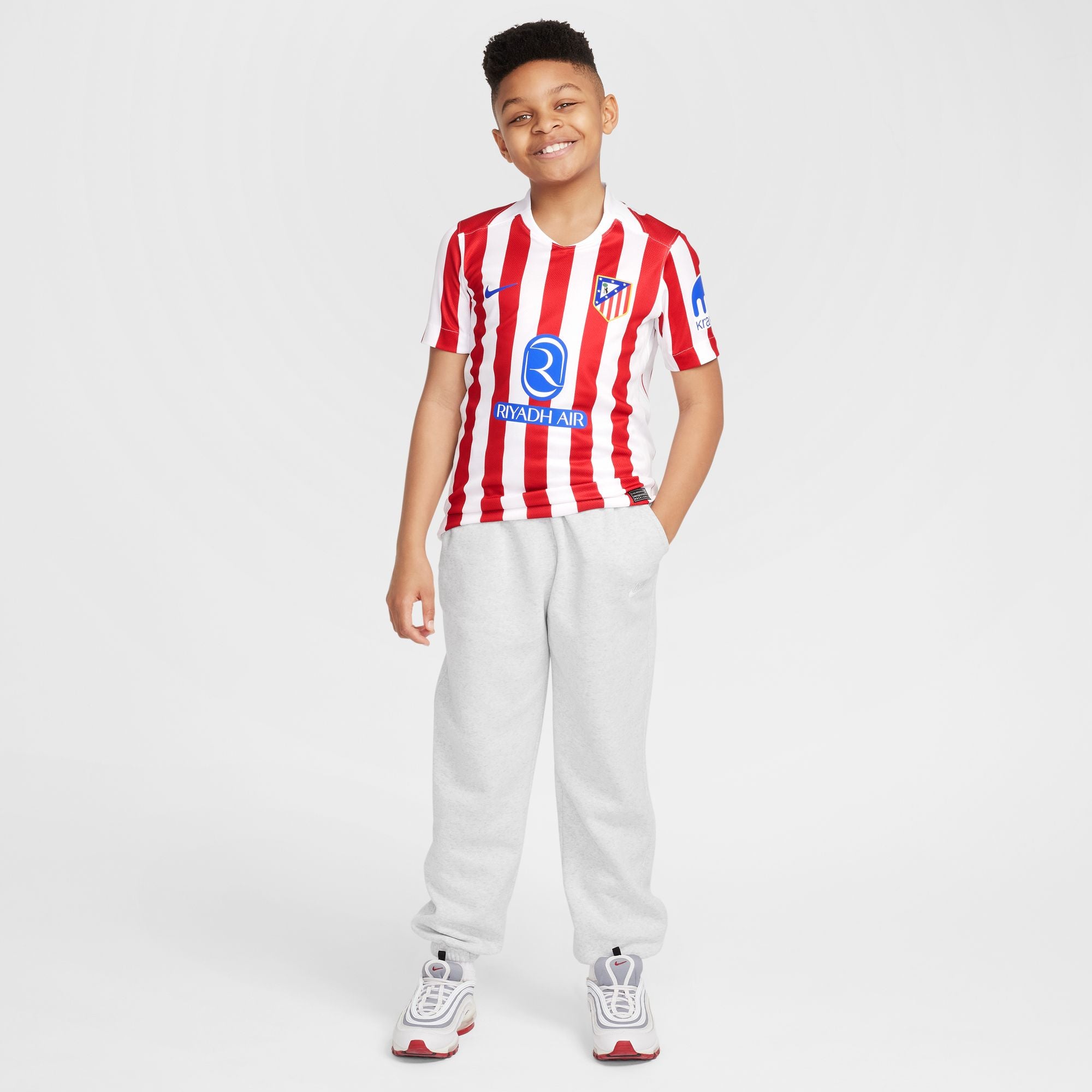 Nike Atlético Madrid 2025/26 Stadium Home Big Kids' Dri-FIT Soccer Rep