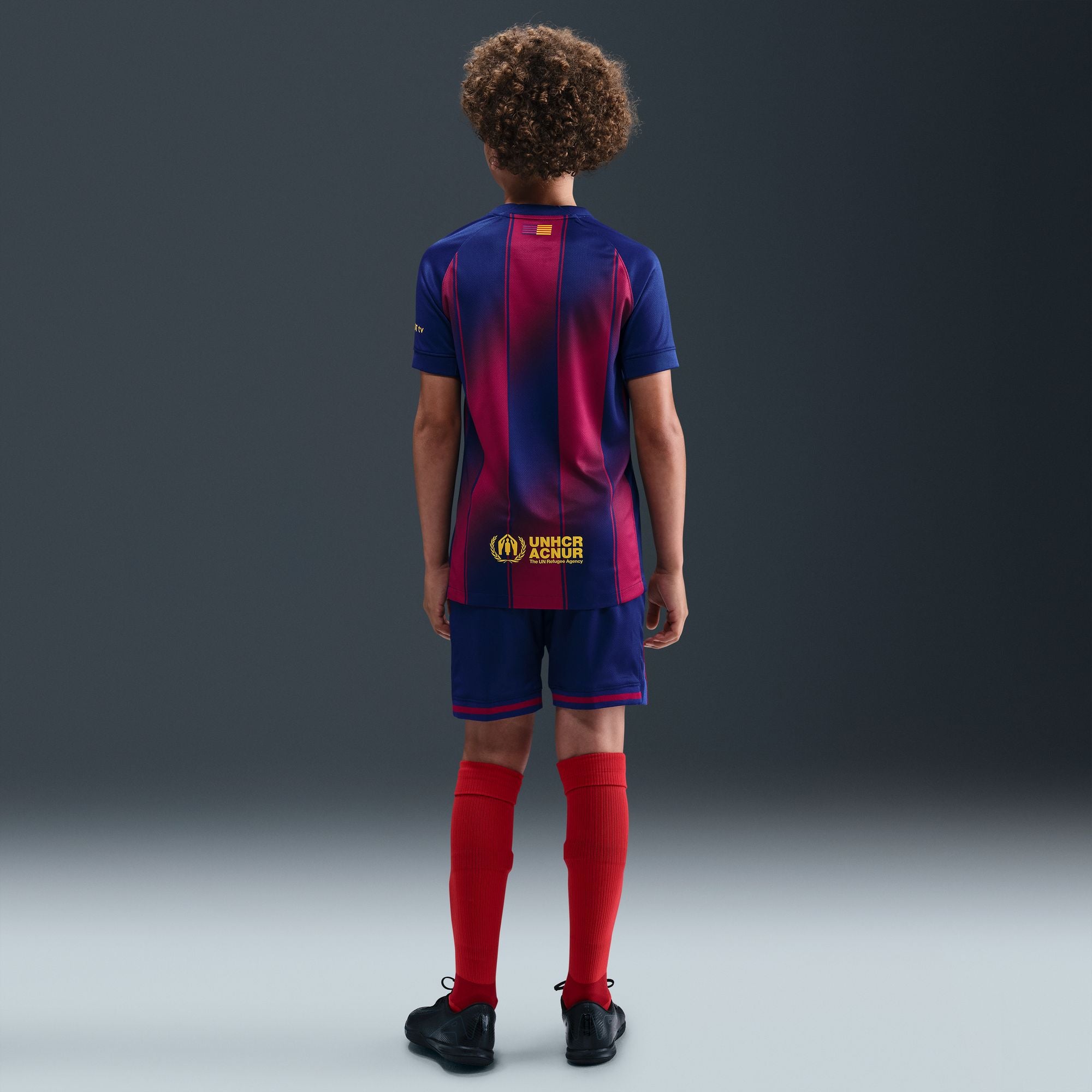 Nike FC Barcelona 2025/26 Stadium Home Big Kids' Dri-FIT Soccer Replica Jersey - HJ5287-456-NIKE by Nike | Available at Niky's Sports