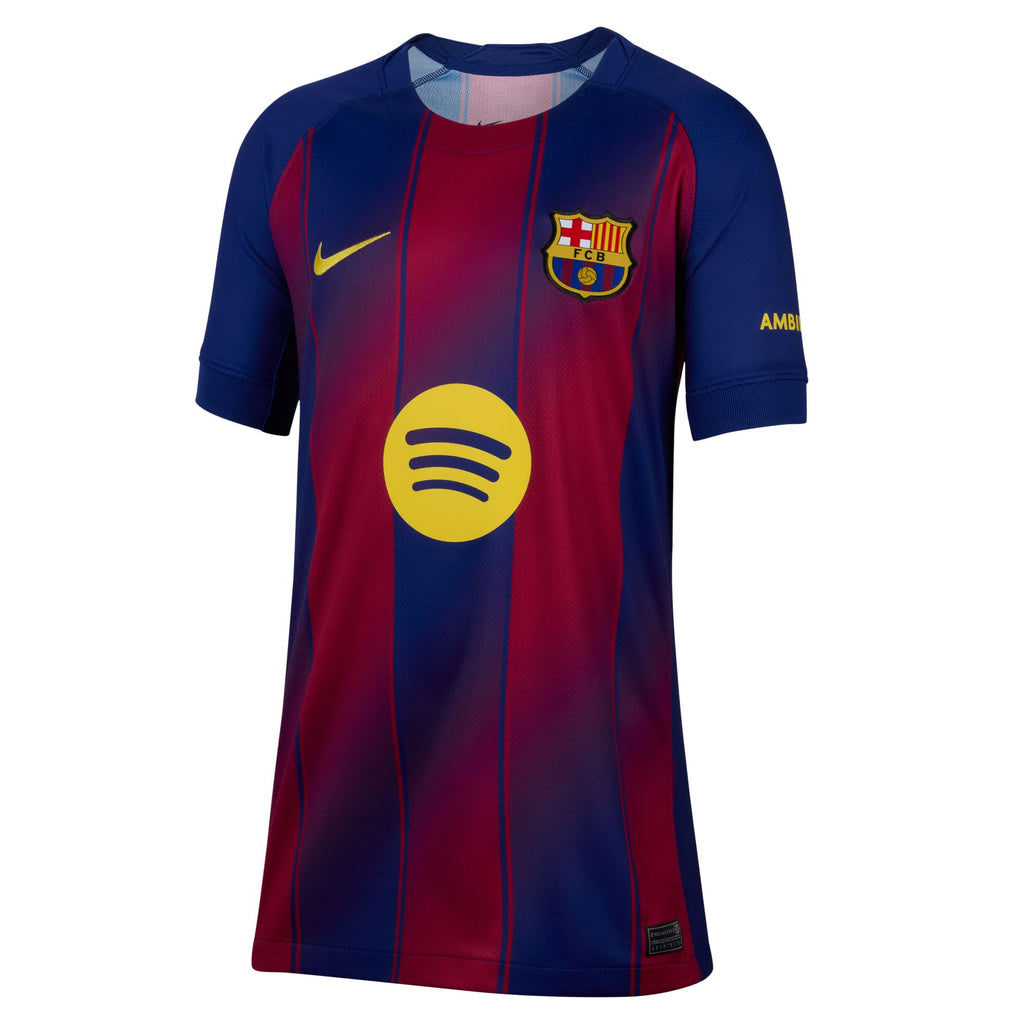 Nike FC Barcelona 2025/26 Stadium Home Big Kids' Dri-FIT Soccer Replica Jersey - HJ5287-456-NIKE by Nike | Available at Niky's Sports