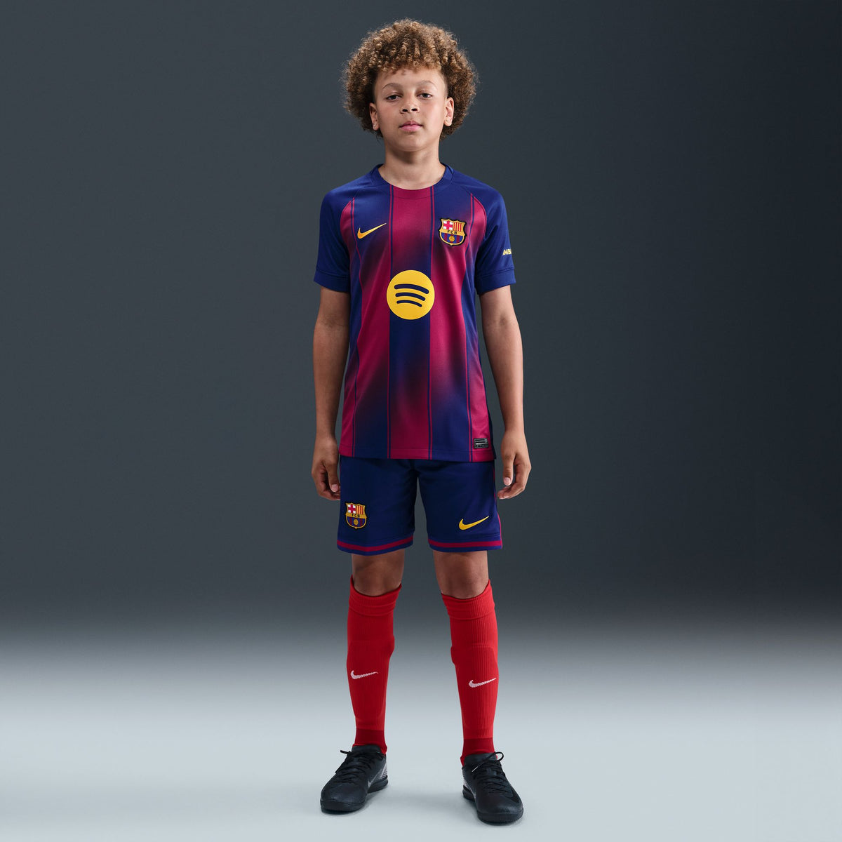 Nike FC Barcelona 2025/26 Stadium Home Big Kids' Dri-FIT Soccer Replica Jersey - HJ5287-456-NIKE by Nike | Available at Niky's Sports