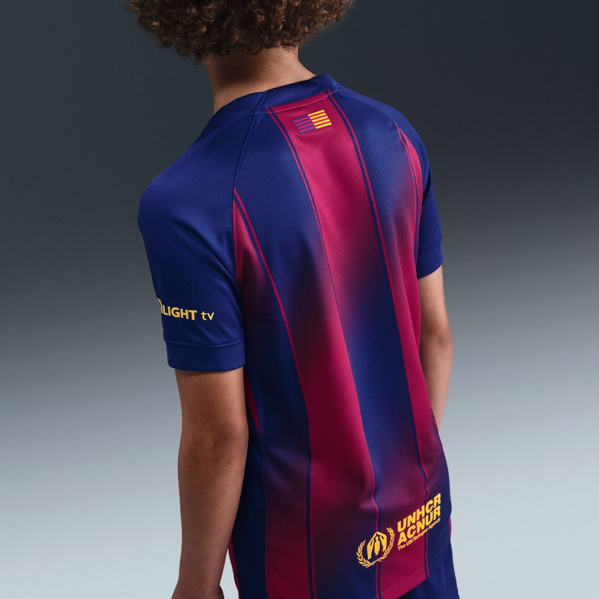 Nike FC Barcelona 2025/26 Stadium Home Big Kids' Dri-FIT Soccer Replic