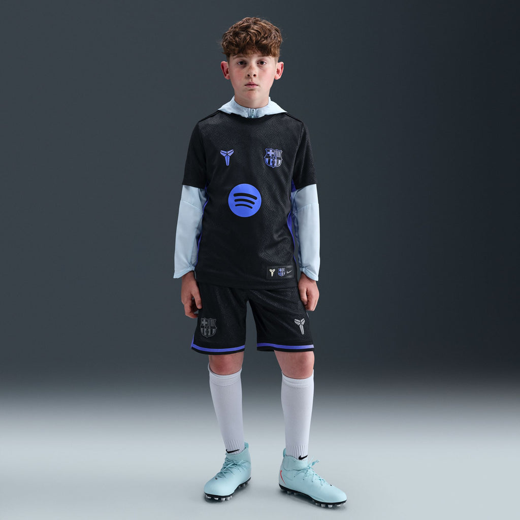 Nike Kobe Bryant FC Barcelona 2025/26 Stadium Away Big Kids' Dri-FIT Soccer Replica Shorts - HJ5588-010-NIKE by Nike | Available at Niky's Sports