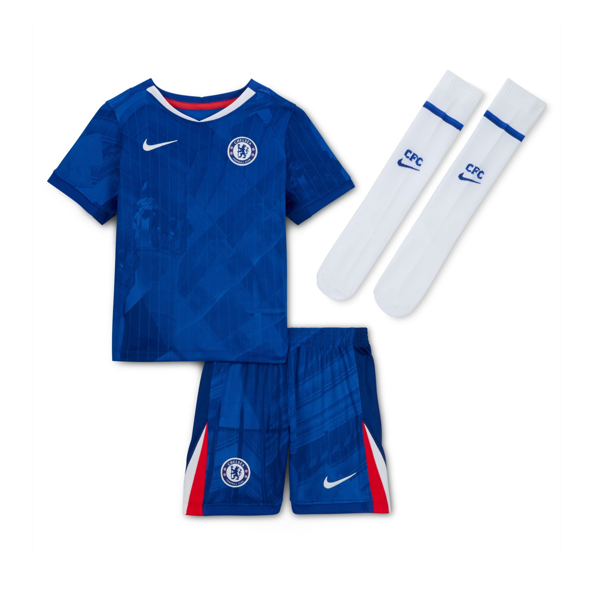 Nike Chelsea FC 2025/26 Stadium Home Little Kids' Soccer Replica 3-Piece Kit