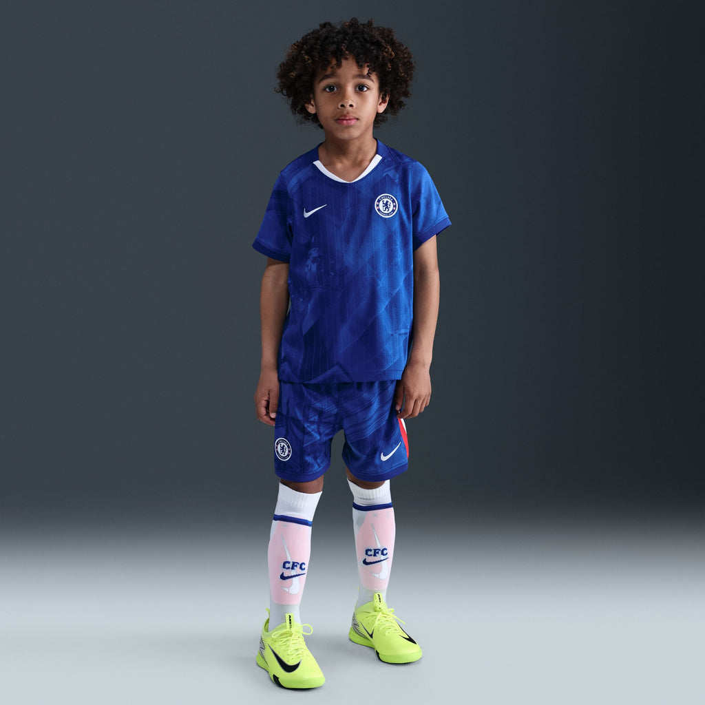 Nike Chelsea FC 2025/26 Stadium Home Little Kids' Soccer Replica 3-Piece Kit