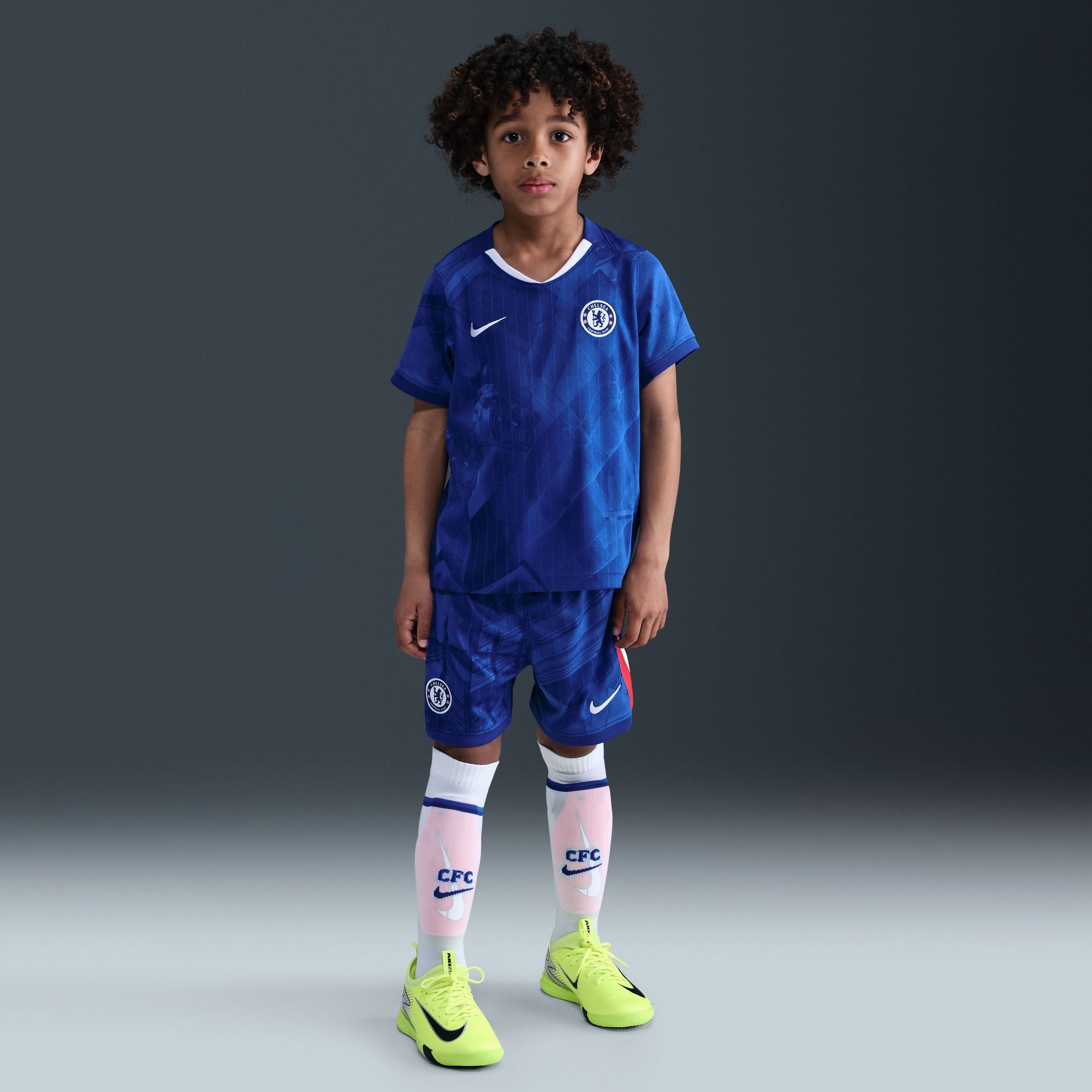 Nike Chelsea FC 2025/26 Stadium Home Little Kids' Soccer Replica 3-Piece Kit