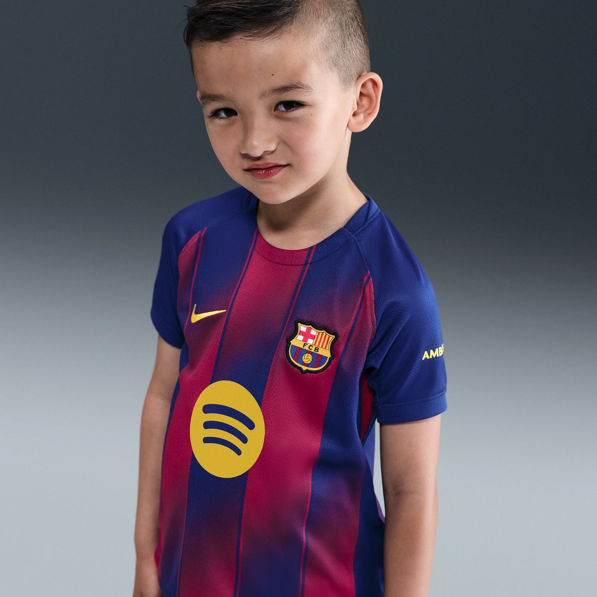 Nike FC Barcelona 2025/26 Stadium Home Little Kids' Soccer Replica 3-Piece Kit - HJ5619-456-NIKE by Nike | Available at Niky's Sports