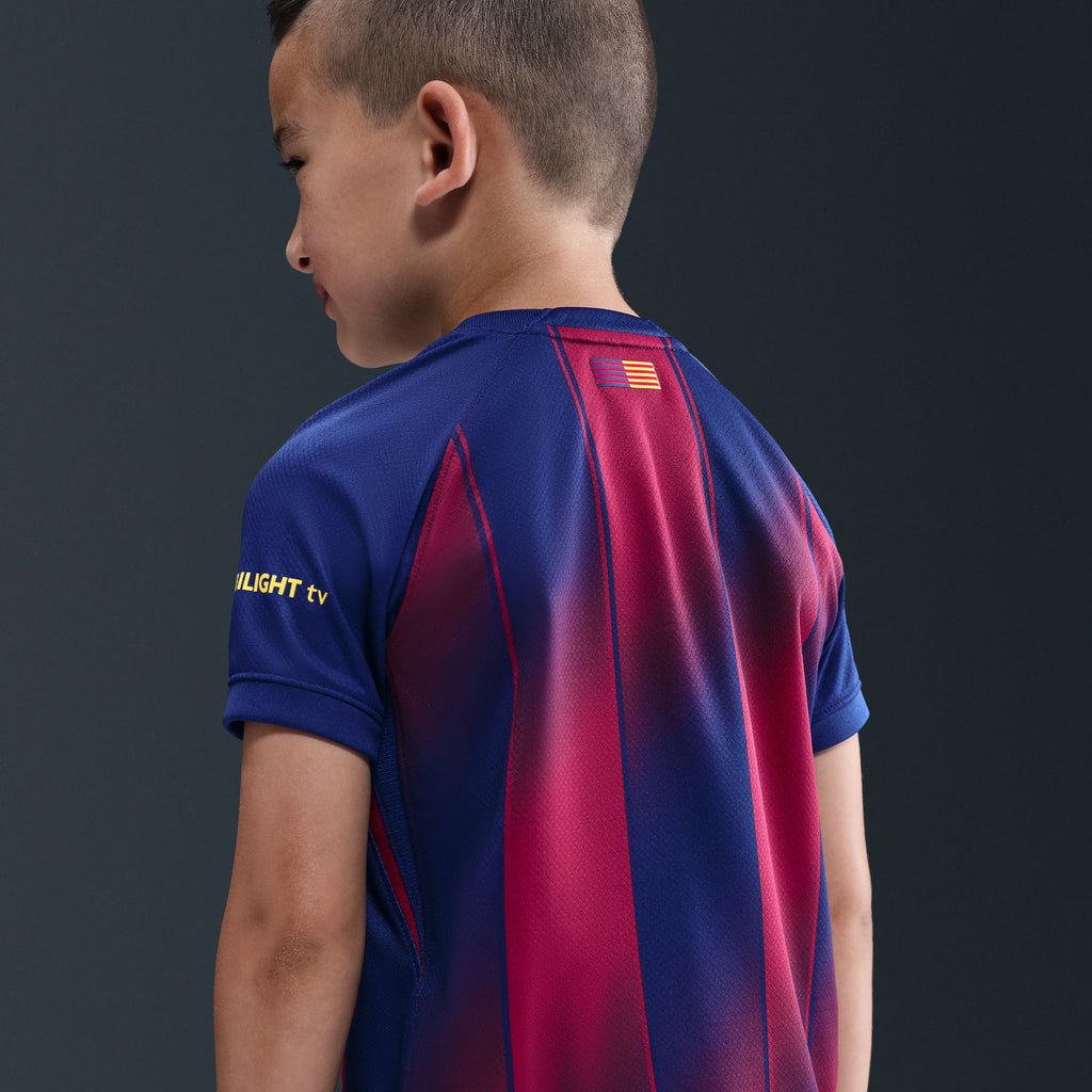 Nike FC Barcelona 2025/26 Stadium Home Little Kids' Soccer Replica 3-Piece Kit - HJ5619-456-NIKE by Nike | Available at Niky's Sports