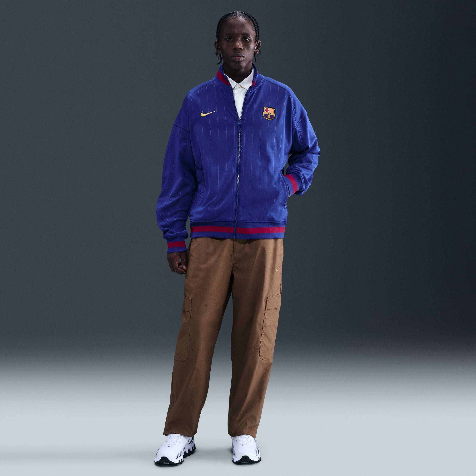 Nike FC Barcelona Academy Pro Home Men's Dri-FIT Soccer Anthem Jacket - HJ6374-455-NIKE by Nike | Available at Niky's Sports