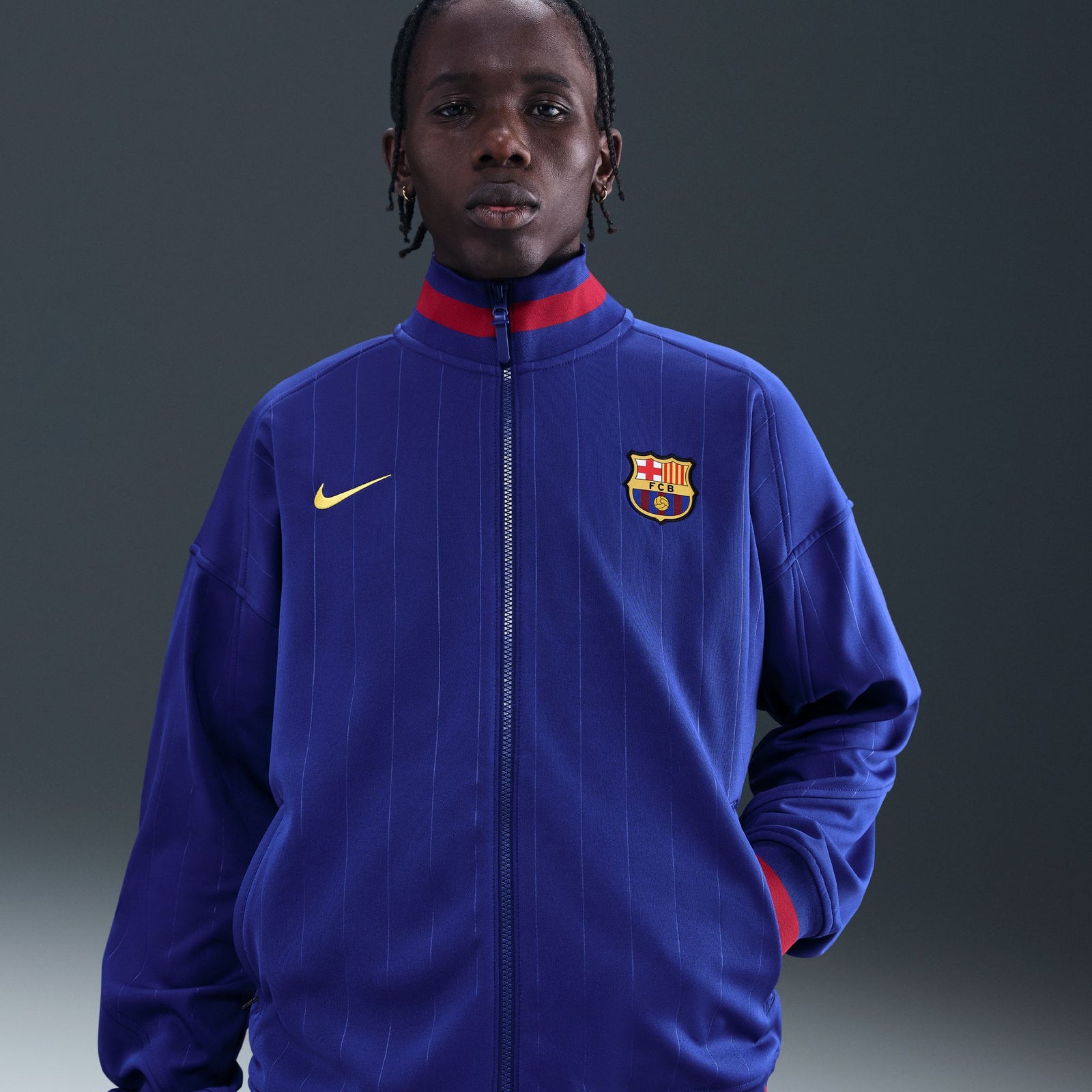 Nike FC Barcelona Academy Pro Home Men's Dri-FIT Soccer Anthem Jacket