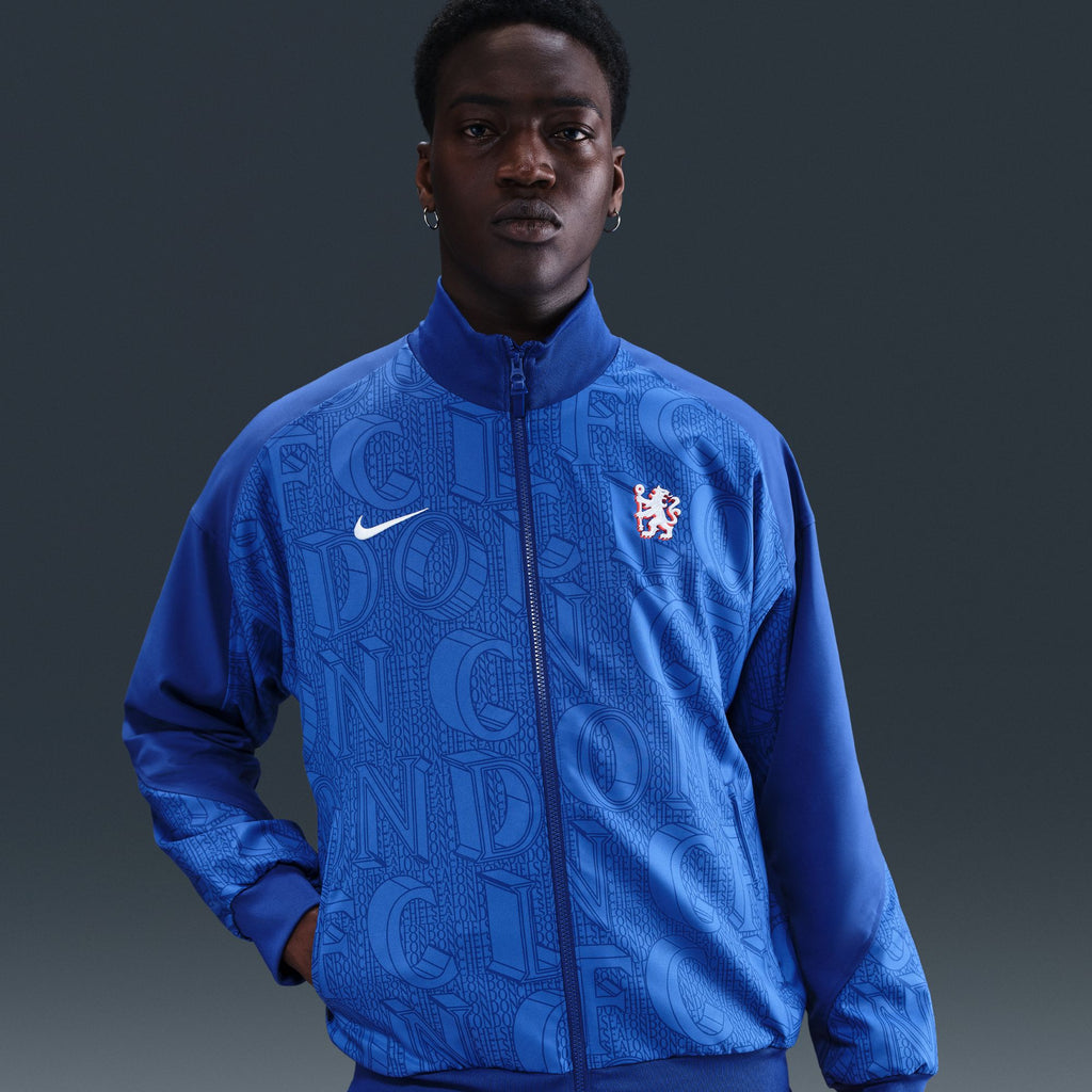 Nike Chelsea FC Strike Men's Dri-FIT Soccer Anthem Jacket - HJ6389-495-NIKE by Nike | Available at Niky's Sports