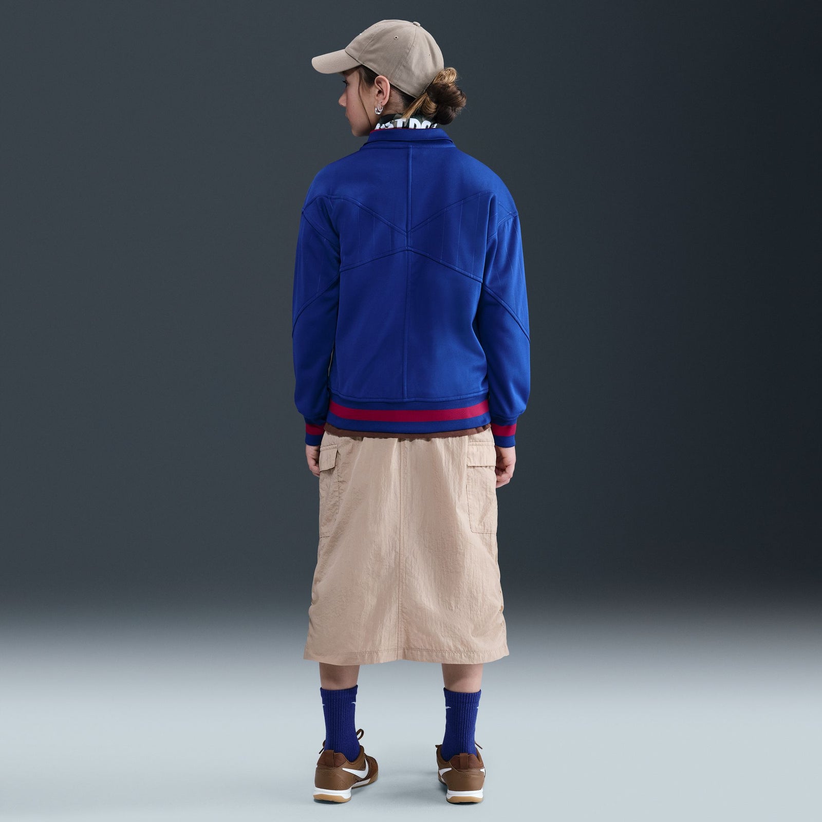 Nike FC Barcelona Academy Pro Home Big Kids' Dri-FIT Soccer Anthem Jacket - HJ6412-455-NIKE by Nike | Available at Niky's Sports