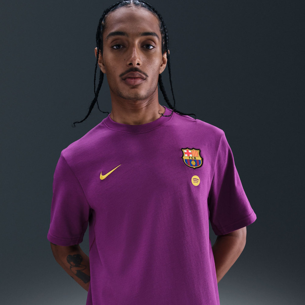 Nike FC Barcelona Primary Home Men's Dri-FIT Soccer Short-Sleeve Top - HJ6549-595-NIKE by Nike | Available at Niky's Sports