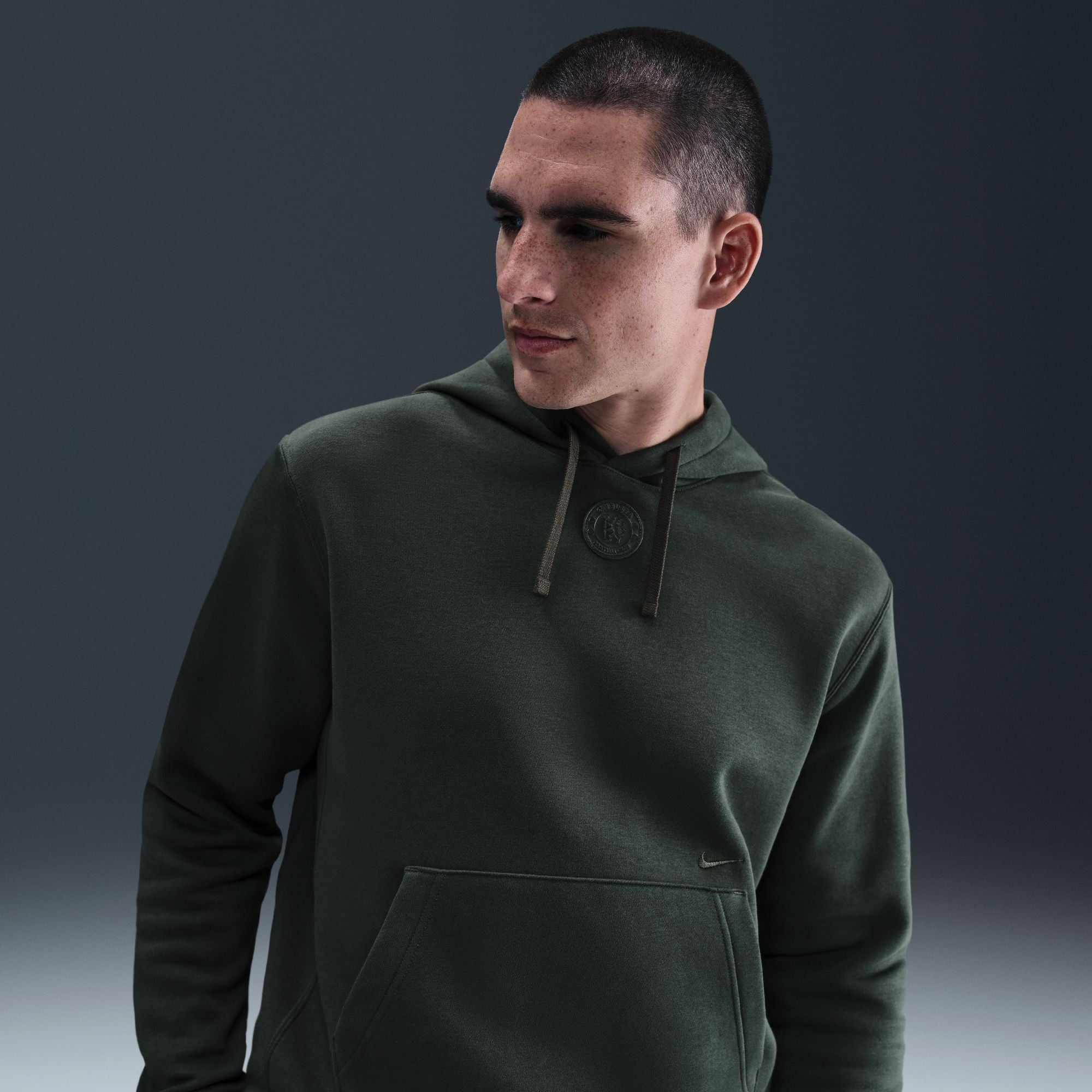 Nike Chelsea FC Club Men's Soccer Pullover Hoodie - HM2870-346-NIKE by Nike | Available at Niky's Sports