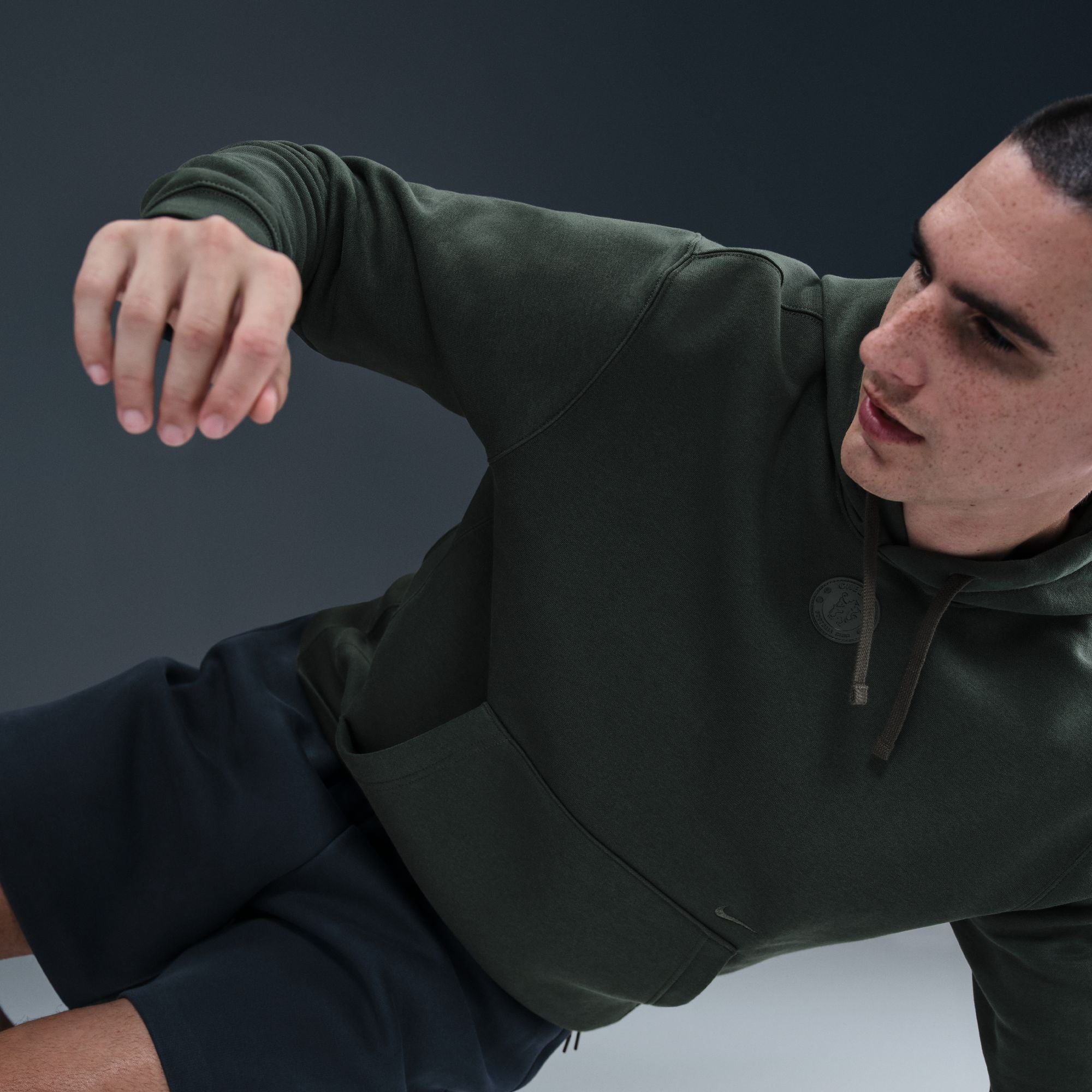 Nike Chelsea FC Club Men's Soccer Pullover Hoodie - HM2870-346-NIKE by Nike | Available at Niky's Sports