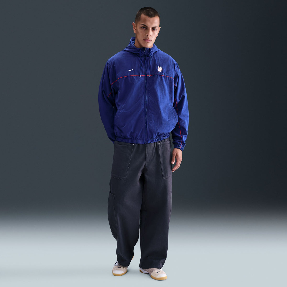 Nike Chelsea FC Club Men&#39;s Soccer Hooded Jacket - HM3122-495-NIKE by Nike | Available at Niky&#39;s Sports