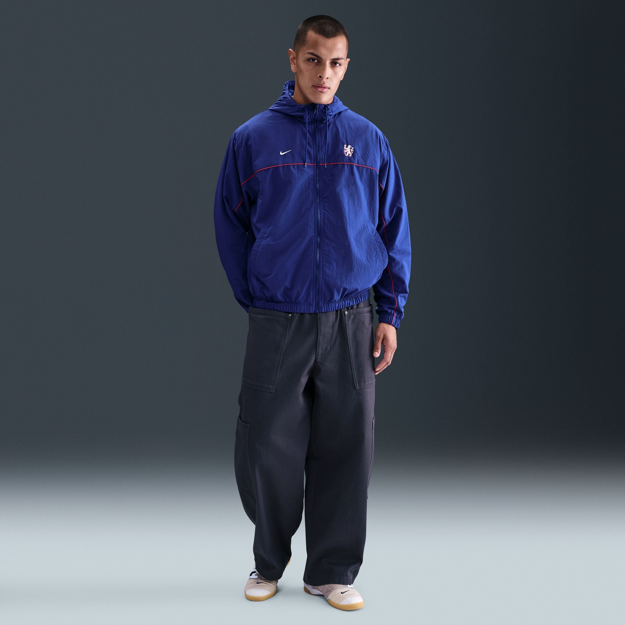 Nike Chelsea FC Club Men's Soccer Hooded Jacket - HM3122-495-NIKE by Nike | Available at Niky's Sports