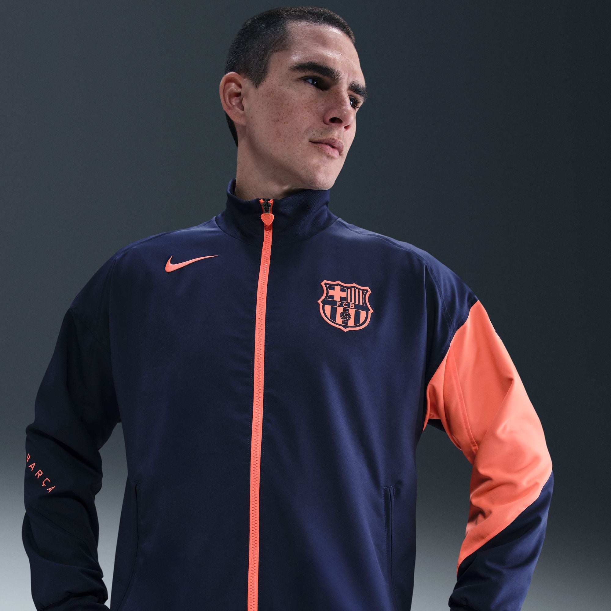 Nike FC Barcelona Strike Third Men's Dri-FIT Total 90 Soccer Anthem Jacket - HM3334-410-NIKE by Nike | Available at Niky's Sports