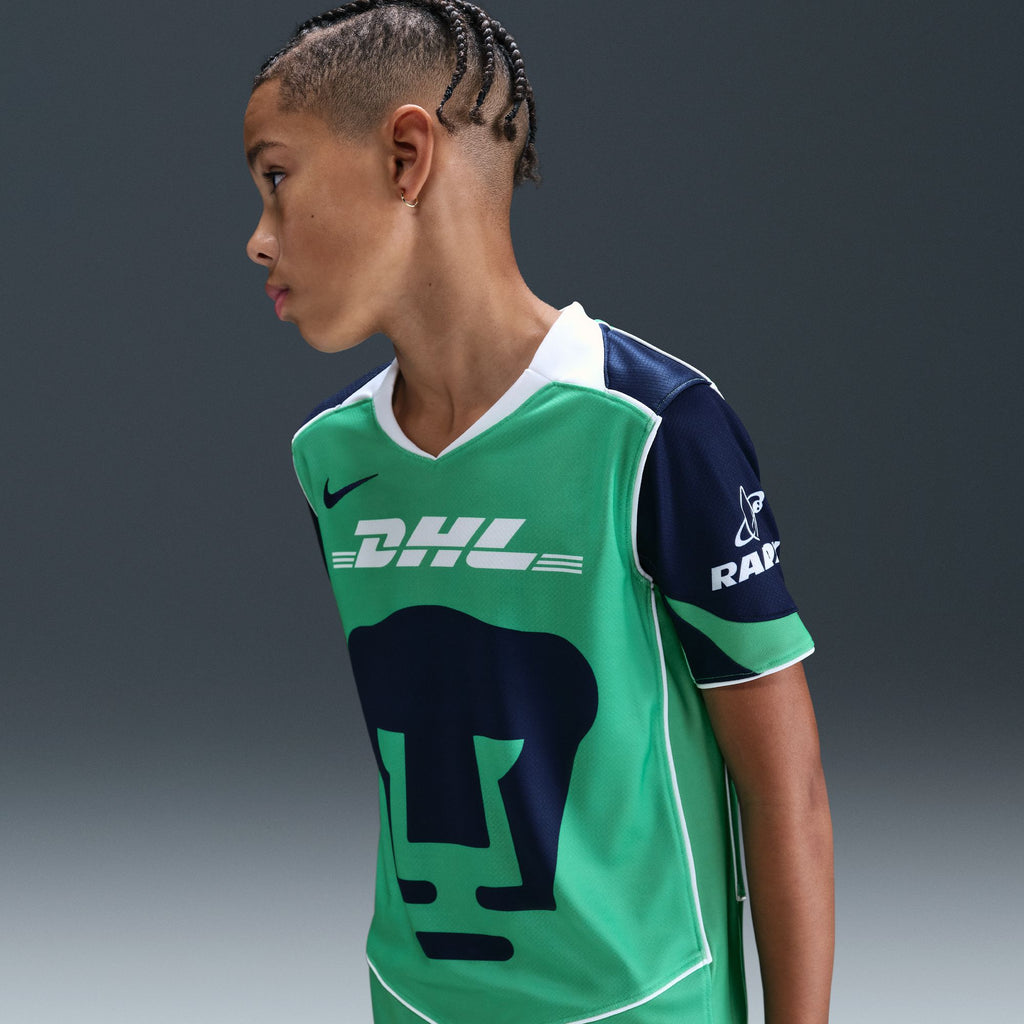 Nike Pumas UNAM 2025/26 Stadium Third Youth Dri-FIT Total 90 Soccer Replica Jersey - HM3761-389-NIKE by Nike | Available at Niky's Sports