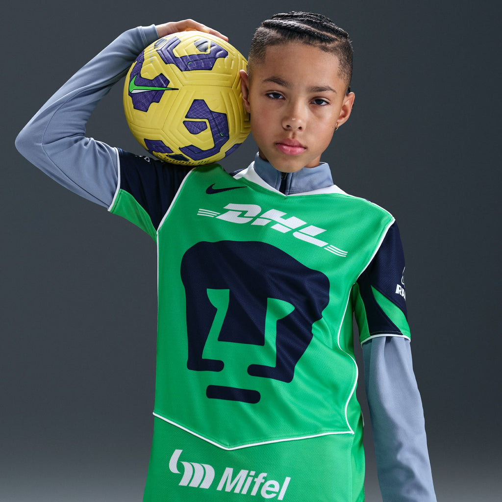 Nike Pumas UNAM 2025/26 Stadium Third Youth Dri-FIT Total 90 Soccer Replica Jersey - HM3761-389-NIKE by Nike | Available at Niky's Sports