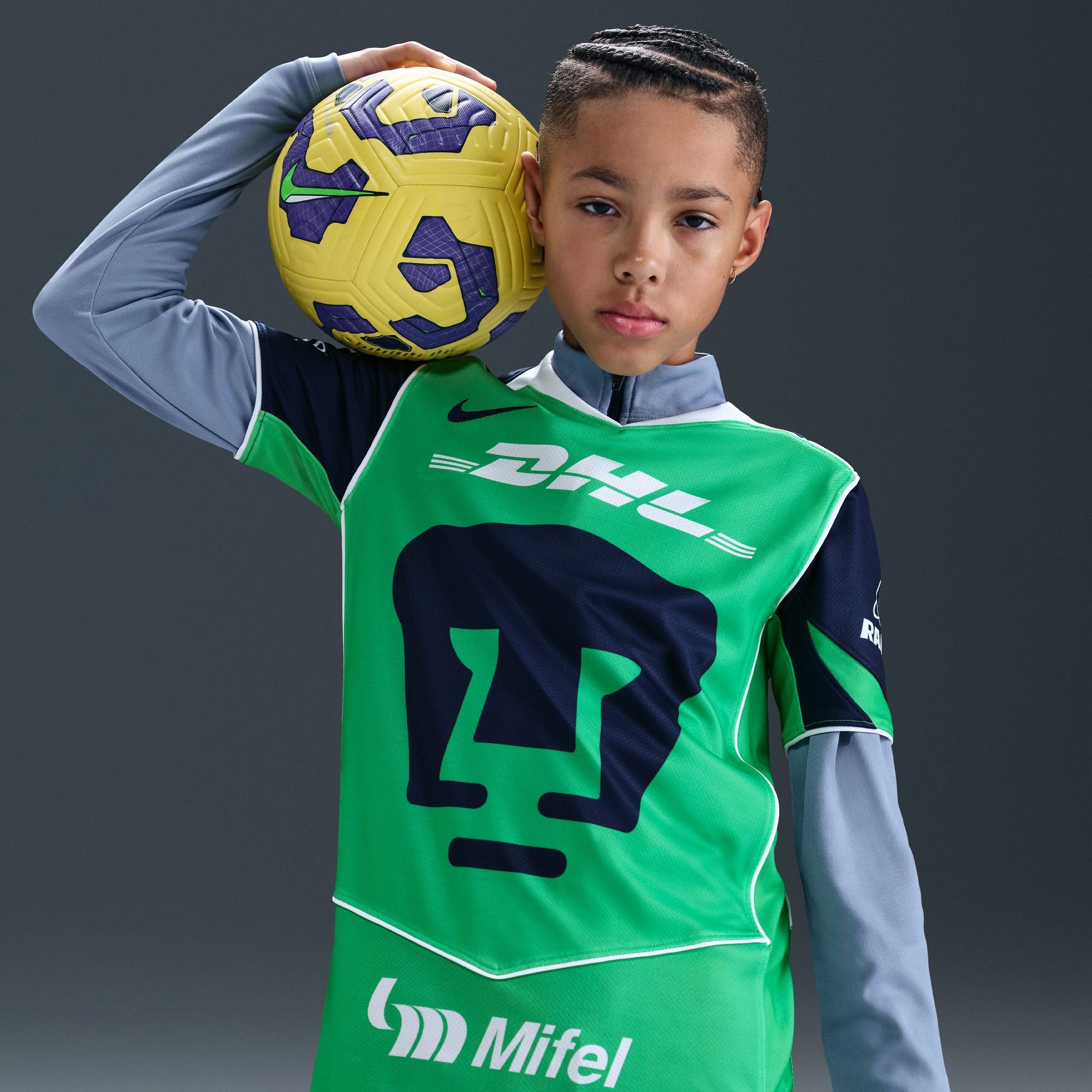 Nike Pumas UNAM 2025/26 Stadium Third Youth Dri-FIT Total 90 Soccer Replica Jersey