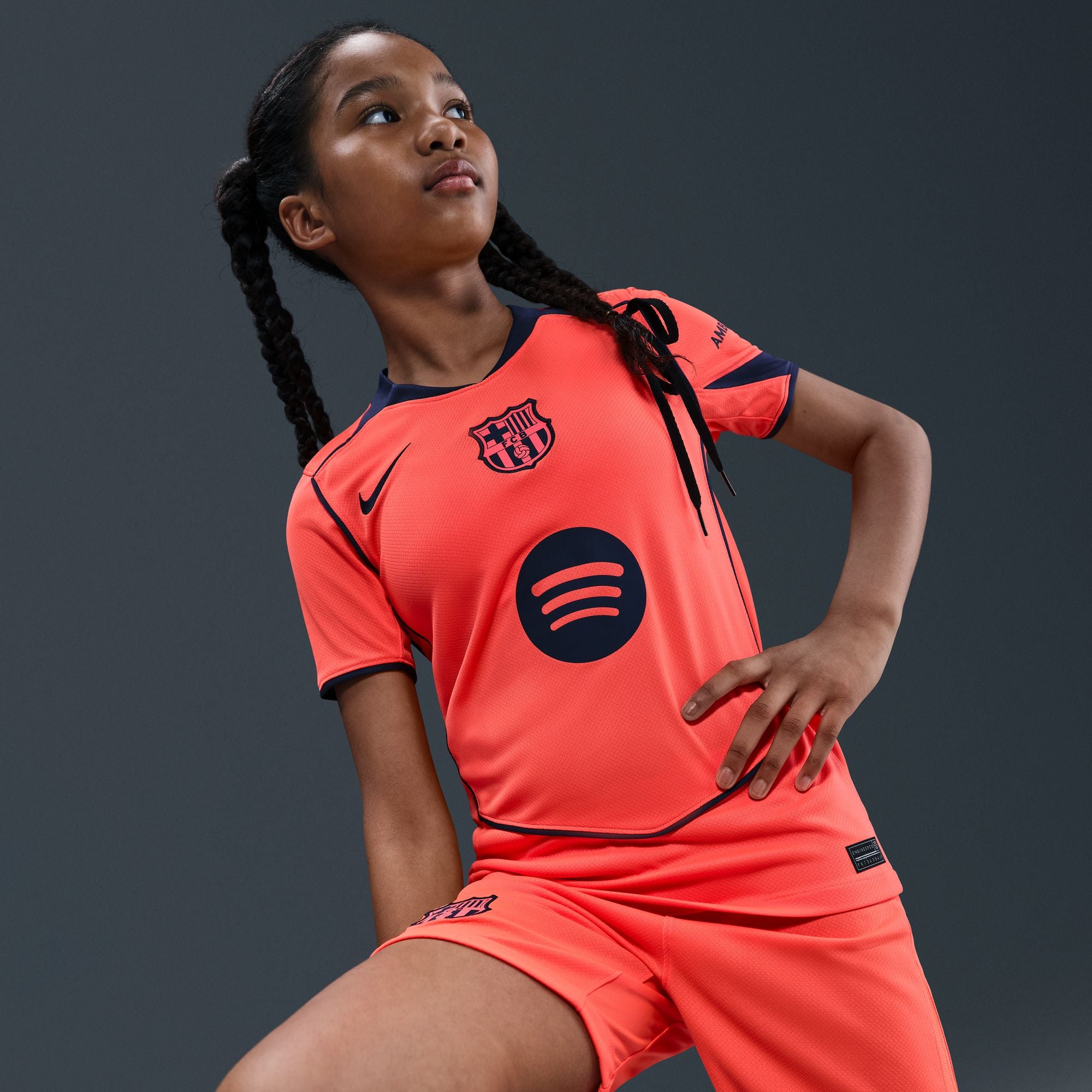 Nike FC Barcelona 2025/26 Stadium Third Big Kids' Dri-FIT Total 90 Soccer Replica Jersey - HM4122-855-NIKE by Nike | Available at Niky's Sports