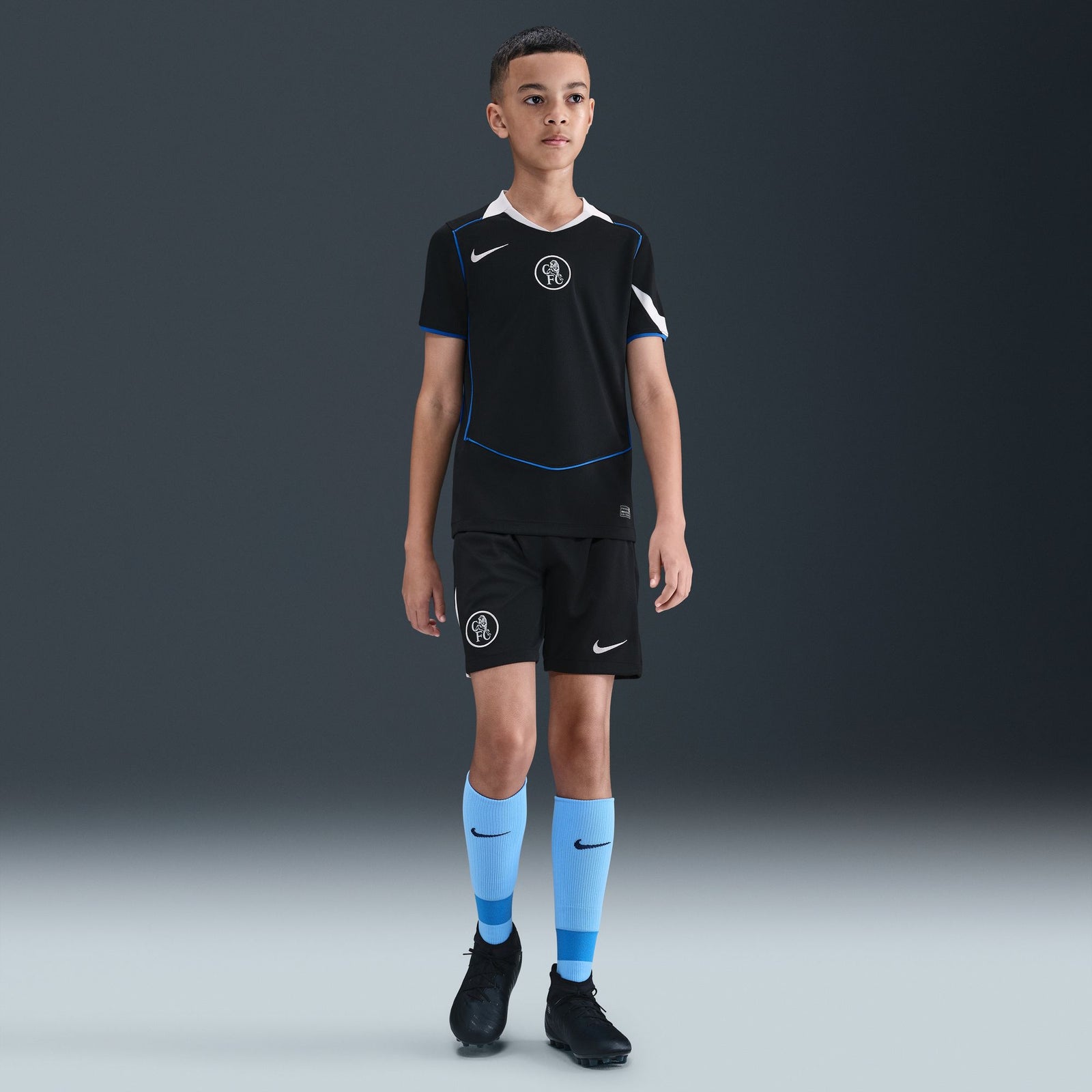 Nike Chelsea FC 2025/26 Stadium Third Big Kids' Dri-FIT Total 90 Soccer Replica Jersey - HM4123-011-NIKE by Nike | Available at Niky's Sports