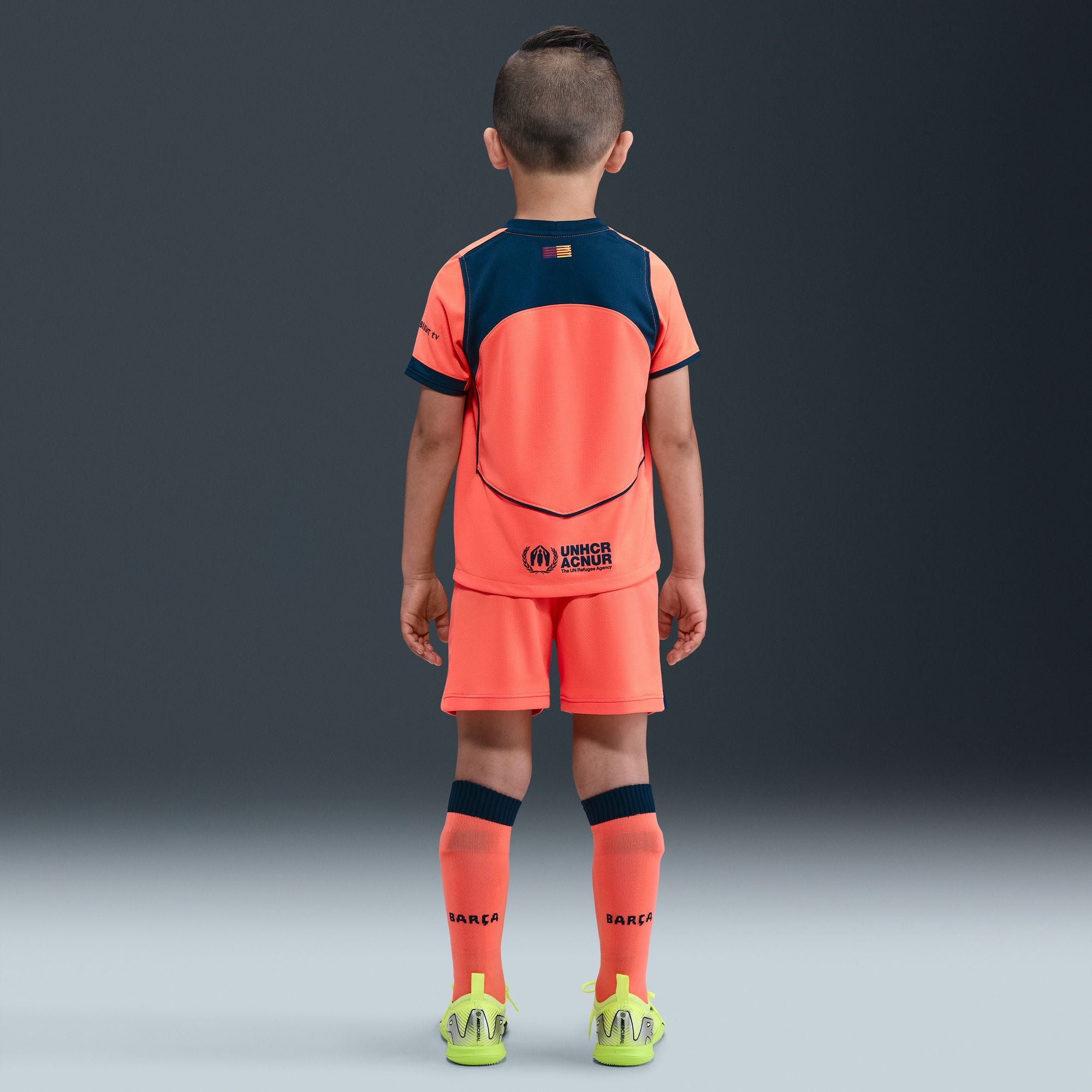 Nike FC Barcelona 2025/26 Stadium Third Little Kids' Dri-FIT Total 90 Soccer 3-Piece Kit