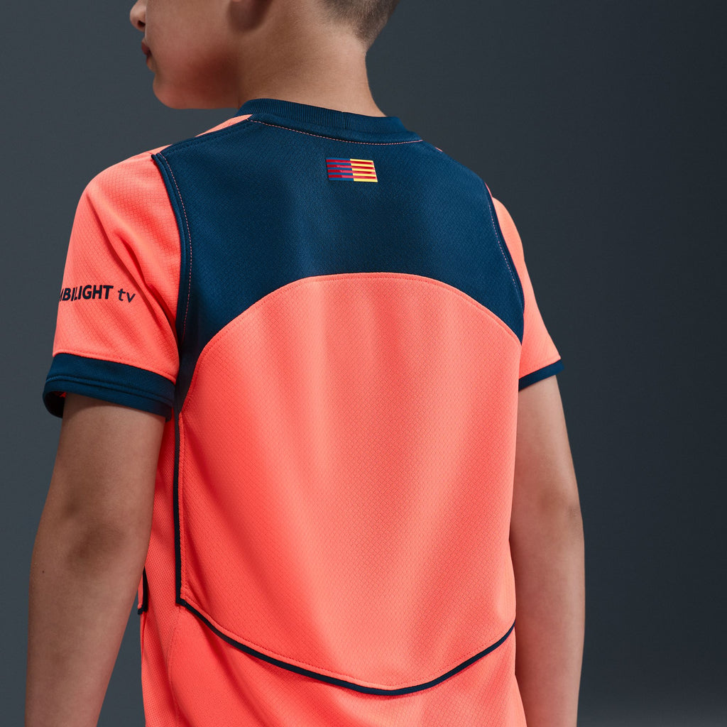 Nike FC Barcelona 2025/26 Stadium Third Little Kids' Dri-FIT Total 90 Soccer 3-Piece Kit - HM4134-855-NIKE by Nike | Available at Niky's Sports