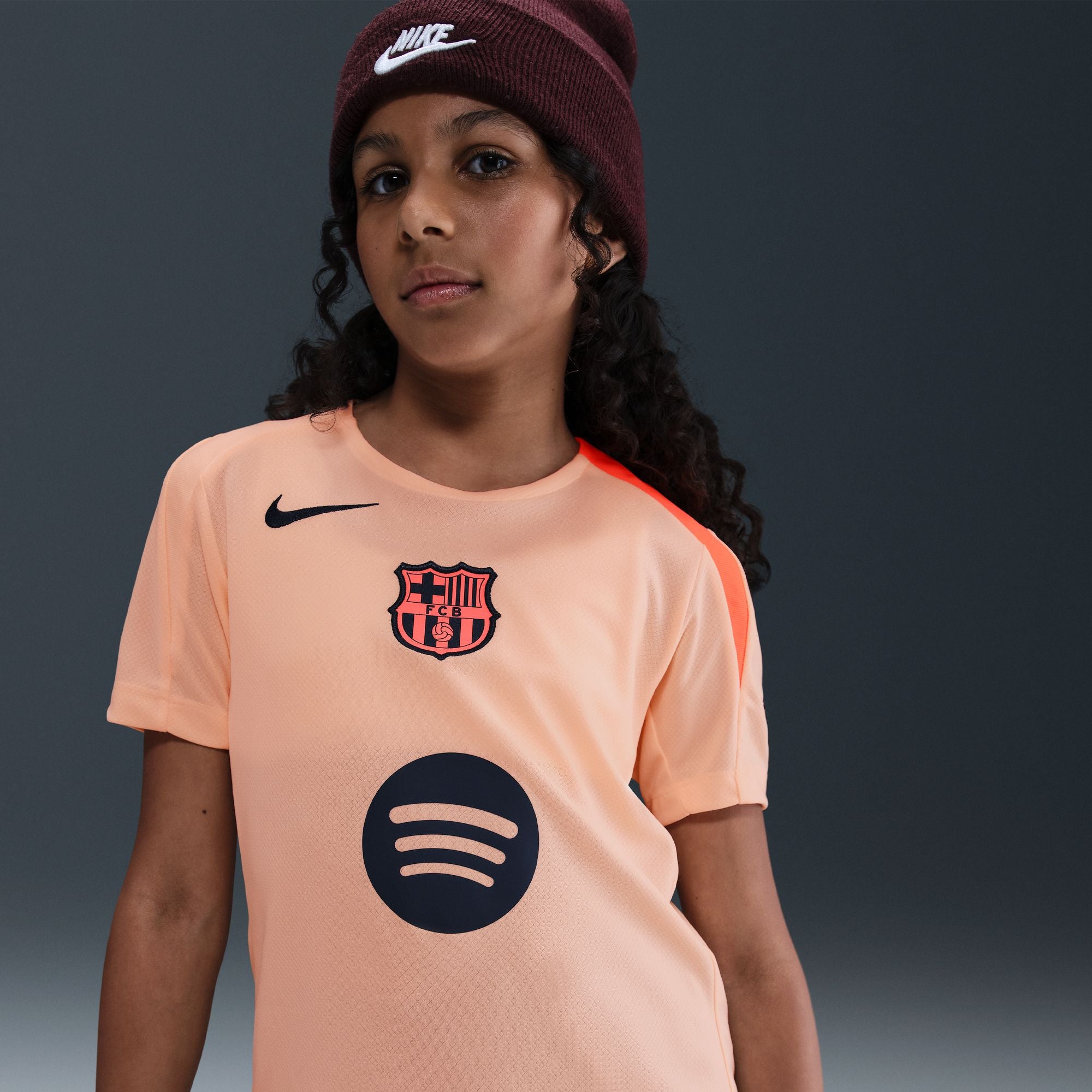 Nike FC Barcelona Strike Third Big Kids' Dri-FIT Total 90 Soccer Knit