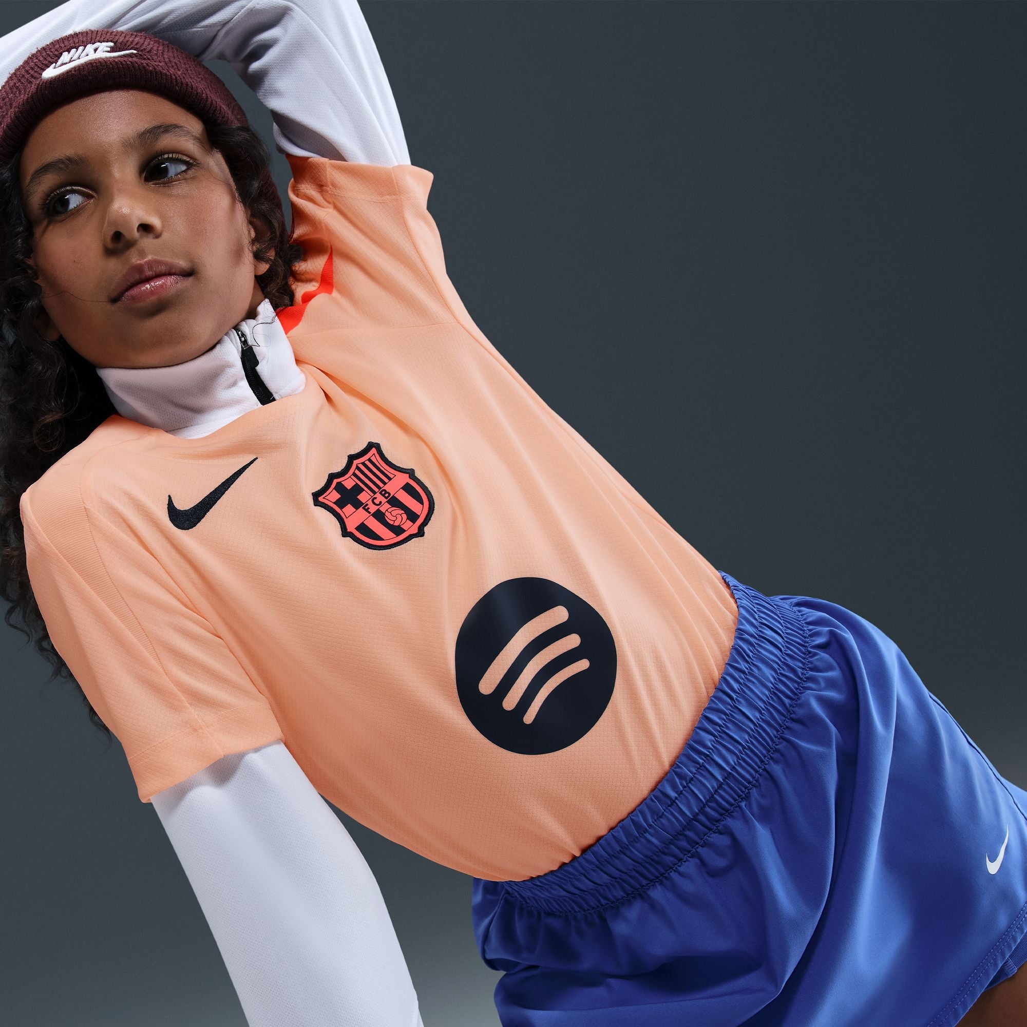 Nike FC Barcelona Strike Third Big Kids' Dri-FIT Total 90 Soccer Knit