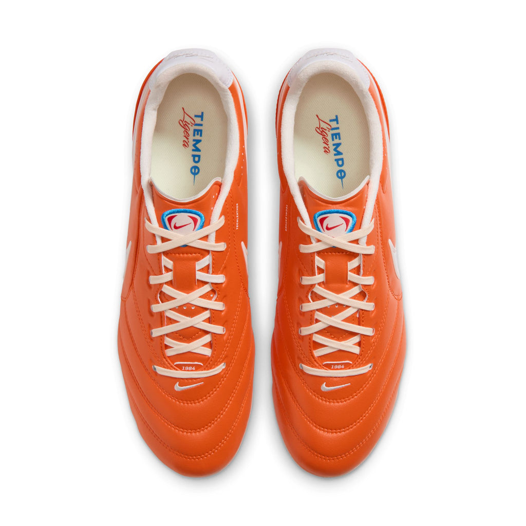 Nike Tiempo Ligera Pro Firm-Ground Low-Top Soccer Cleats – Safety Orange / White - HQ3158-800-NIKE by Nike | Available at Niky's Sports