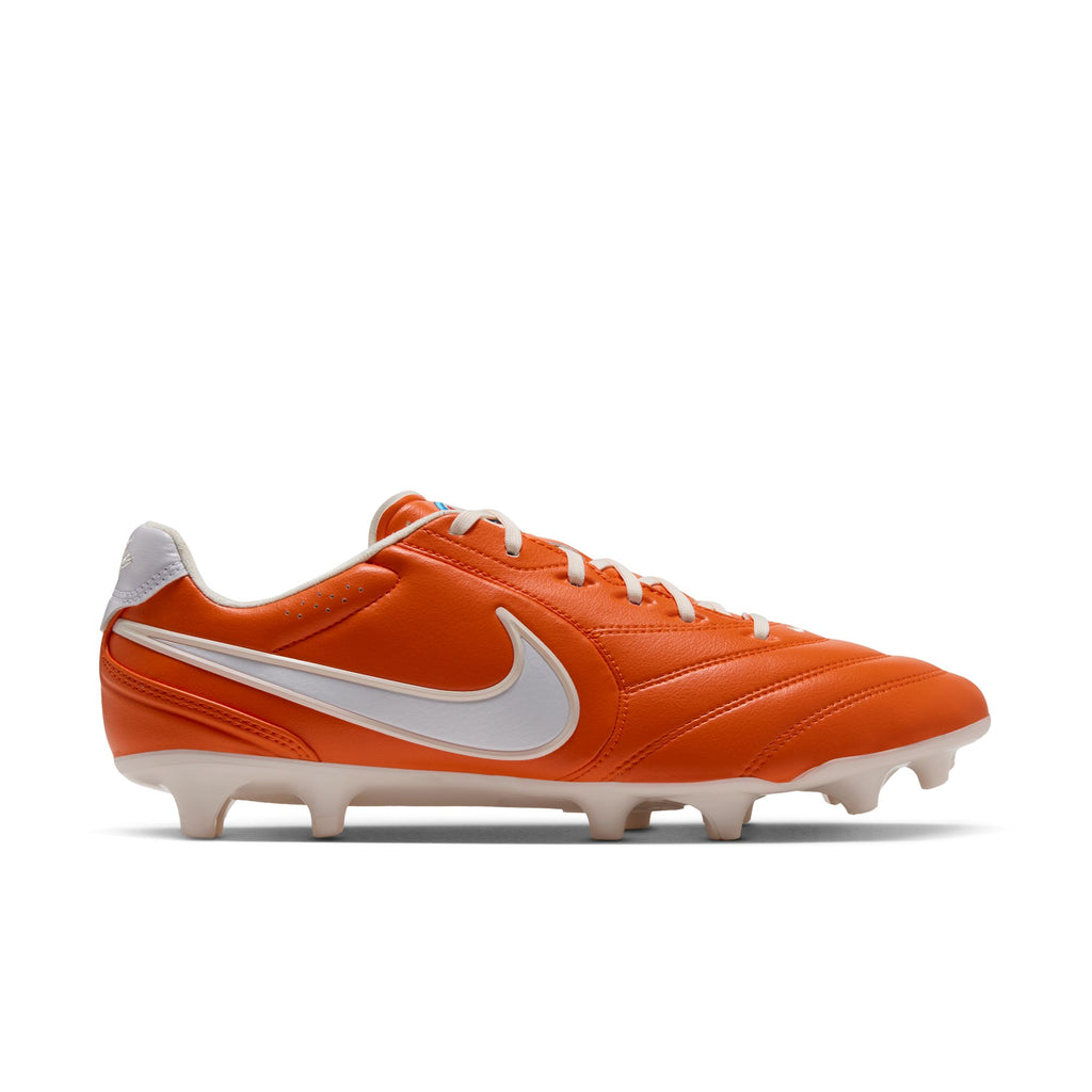 Nike Tiempo Ligera Pro Firm-Ground Low-Top Soccer Cleats – Safety Orange / White - HQ3158-800-NIKE by Nike | Available at Niky's Sports