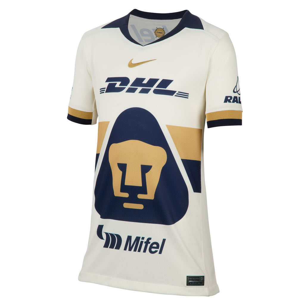 Nike Pumas UNAM 2025/26 Stadium Home Big Kids' Dri-FIT Soccer Replica Jersey - HQ6636-133-NIKE by Nike | Available at Niky's Sports
