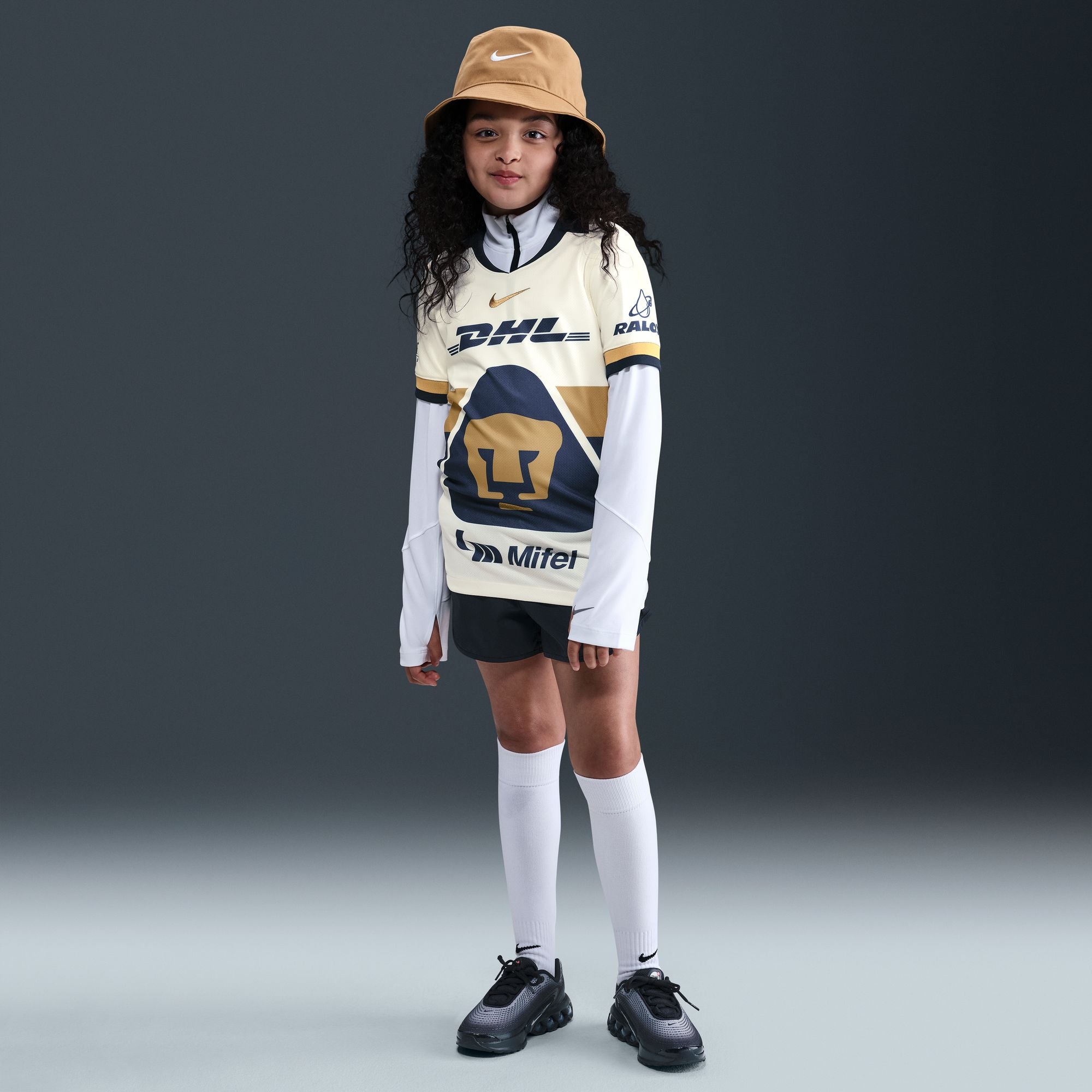 Nike Pumas UNAM 2025/26 Stadium Home Big Kids' Dri-FIT Soccer Replica Jersey - HQ6636-133-NIKE by Nike | Available at Niky's Sports