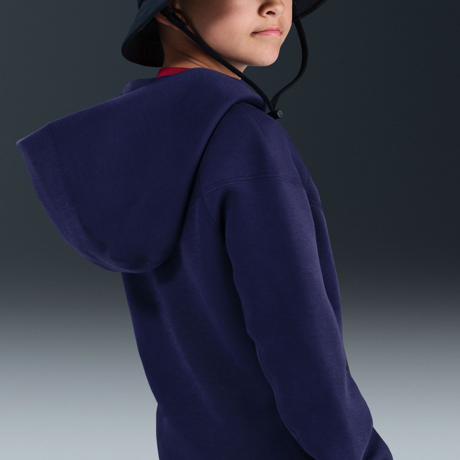 Nike FC Barcelona Tech Big Kids' (Boys') Soccer Fleece Full-Zip Hoodie - HQ8024-595-NIKE by Nike | Available at Niky's Sports