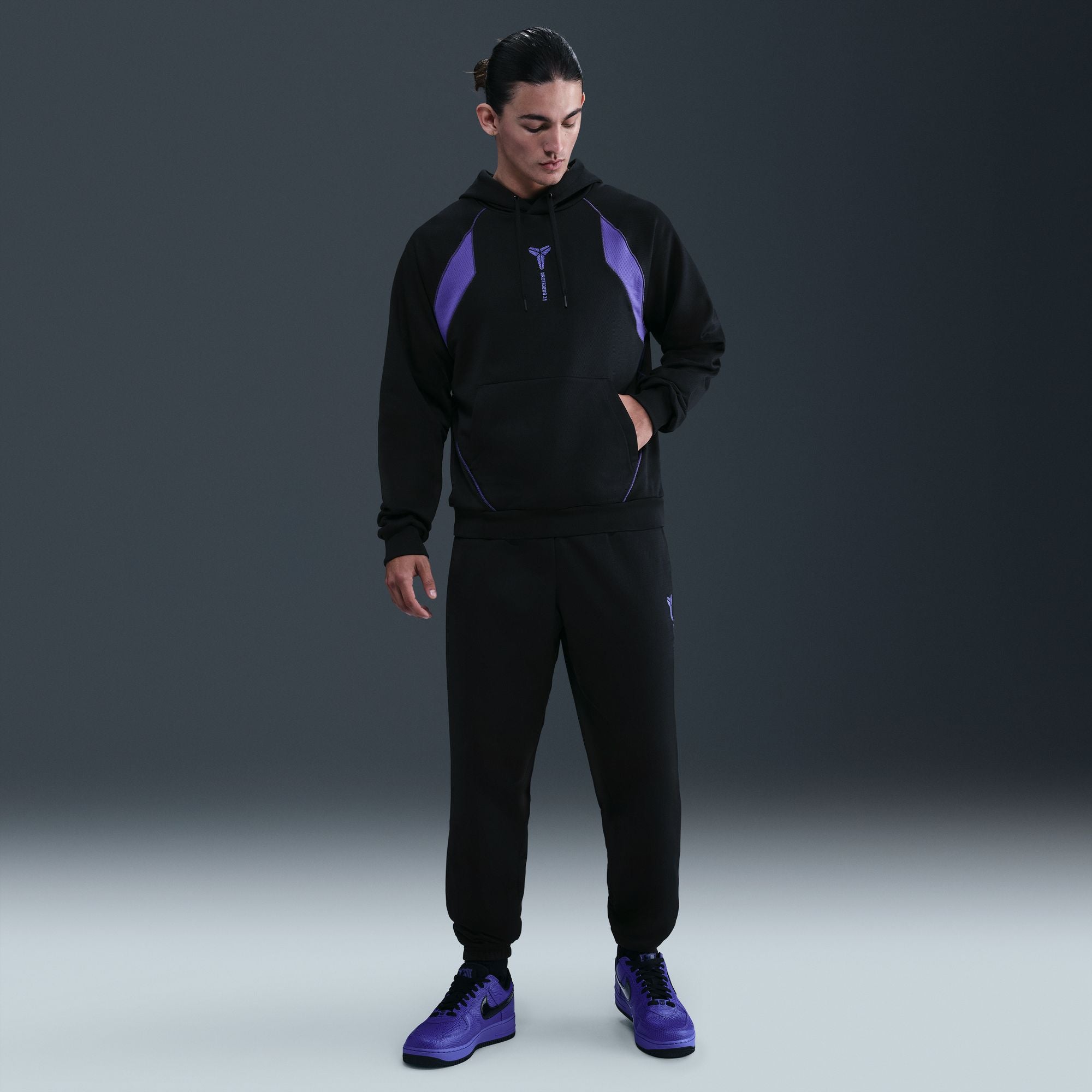 Nike FC Barcelona Away Kobe Therma-FIT Soccer Pullover Hoodie - HQ9608-010-NIKE by Nike | Available at Niky's Sports