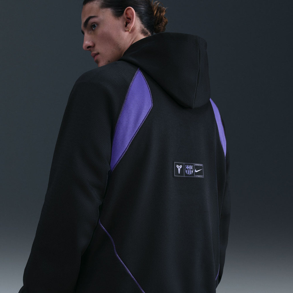 Nike FC Barcelona Away Kobe Therma-FIT Soccer Pullover Hoodie - HQ9608-010-NIKE by Nike | Available at Niky's Sports