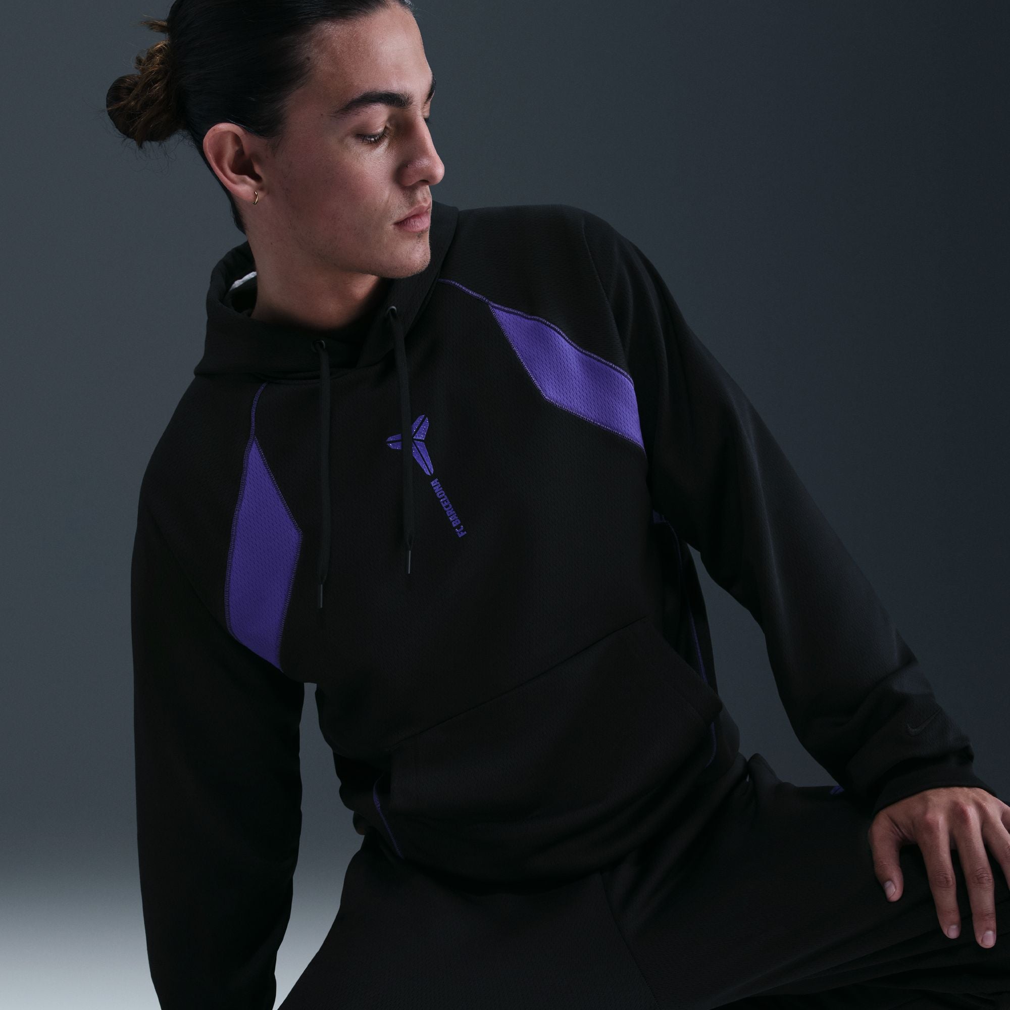 Nike FC Barcelona Away Kobe Therma-FIT Soccer Pullover Hoodie - HQ9608-010-NIKE by Nike | Available at Niky's Sports