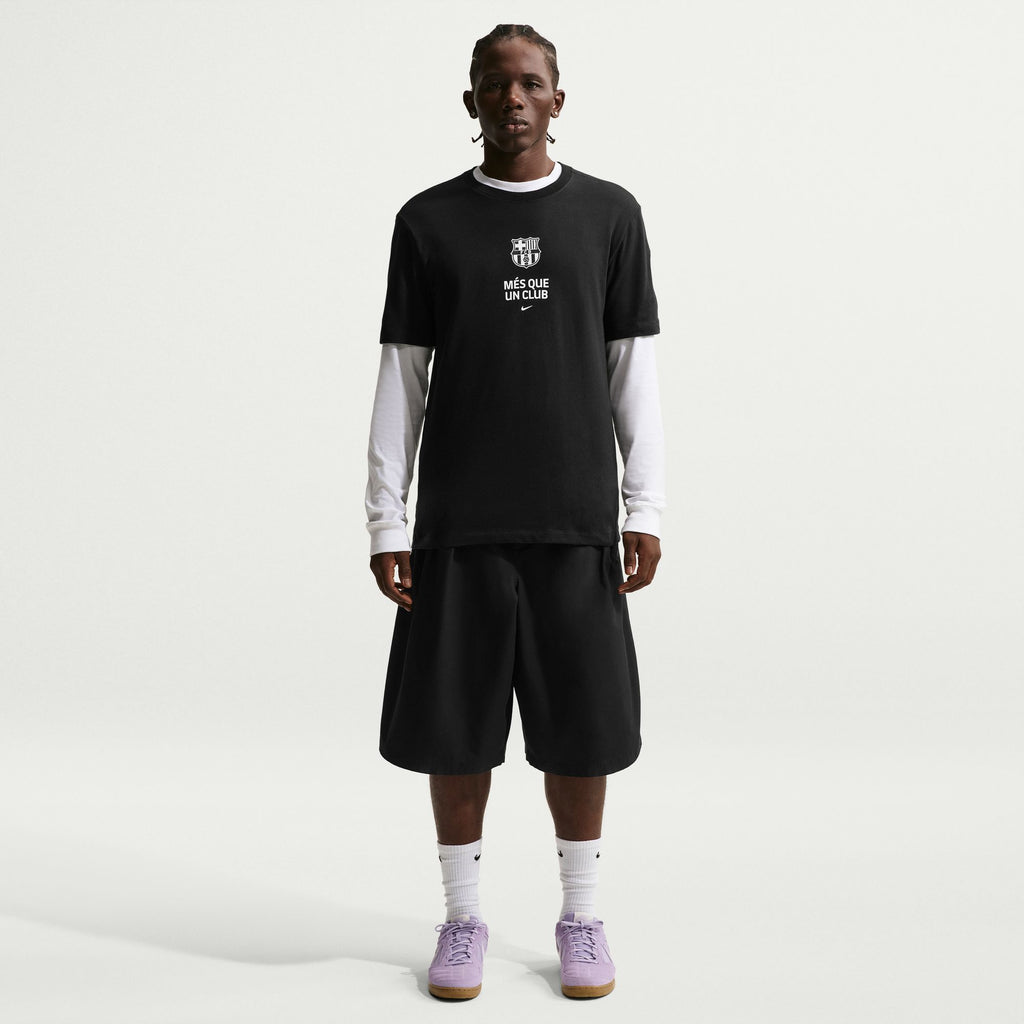 Nike FC Barcelona Club Men's Nike Soccer T-shirt - IB4075-010-NIKE by Nike | Available at Niky's Sports