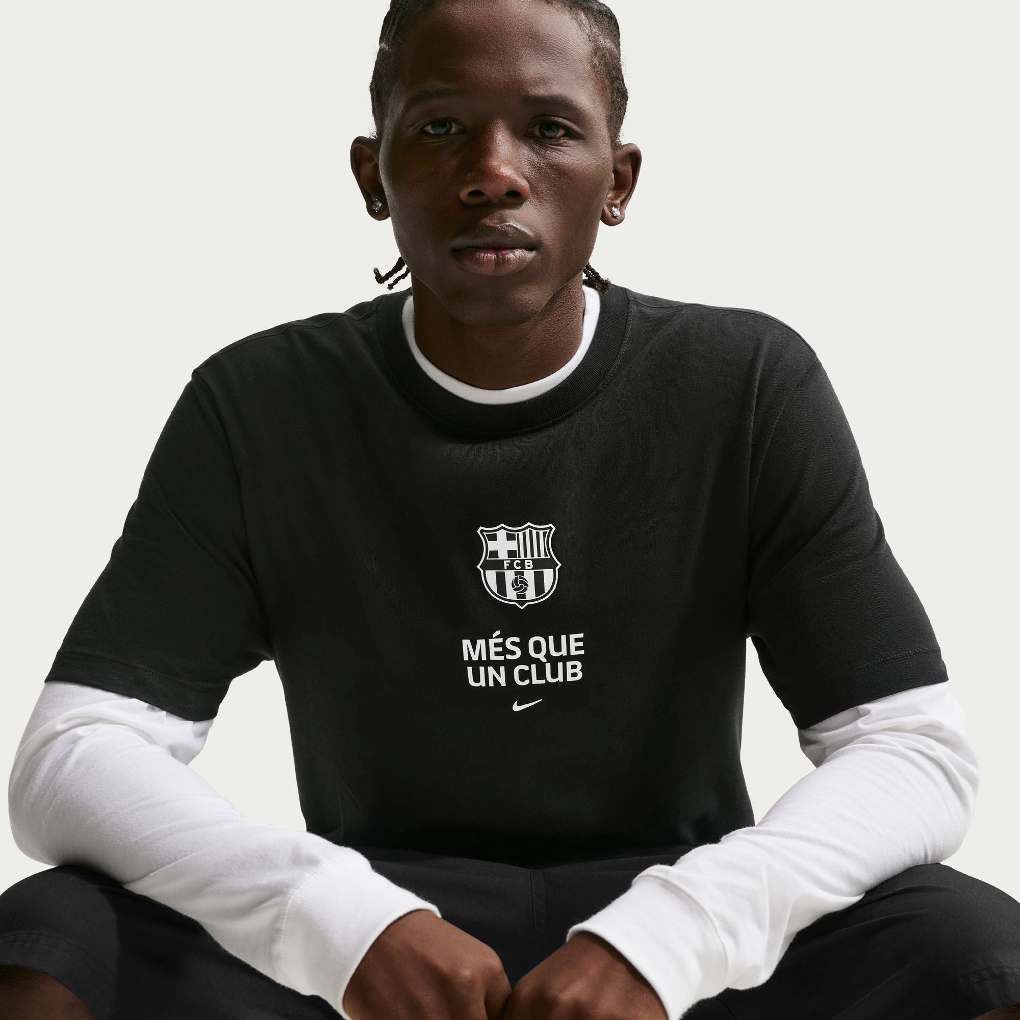 Nike FC Barcelona Club Men's Nike Soccer T-shirt - IB4075-010-NIKE by Nike | Available at Niky's Sports