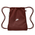 Nike Heritage 2.0 Drawstring Bag (12L), Mystic Dates/White, front view — IB4356-658