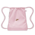 Nike Heritage 2.0 Drawstring Bag (12L), Pink Foam/Ale Brown, front view — IB4356-663