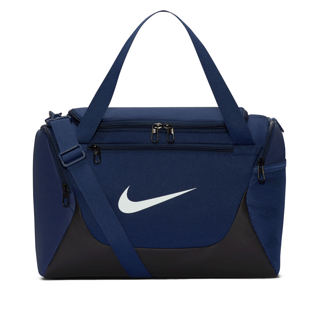 Nike Brasilia extra small 24L duffel bag in Midnight Navy, front view