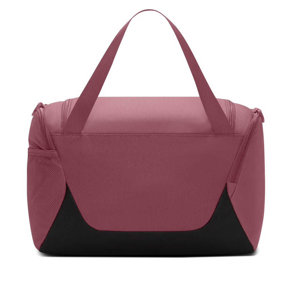 Nike Brasilia extra small 24L duffel bag in Pink Smoke, back view