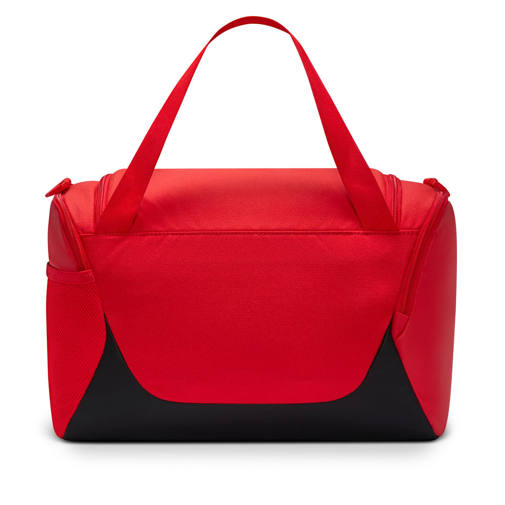 Nike Brasilia extra small 24L duffel bag in University Red, back view