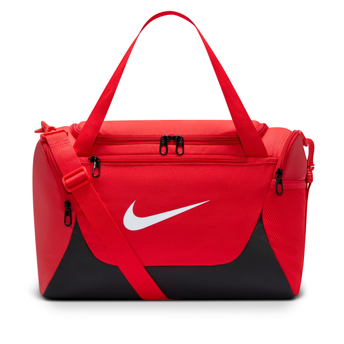 Nike Brasilia extra small 24L duffel bag in University Red, front view
