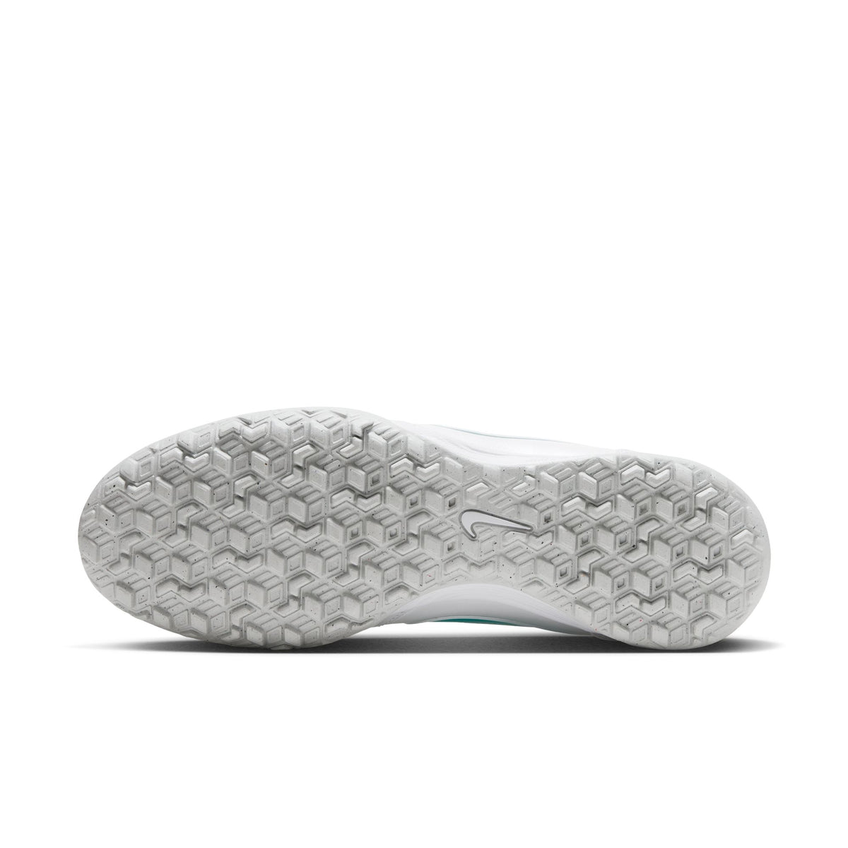 Nike Tiempo Ligera Pro turf soccer shoes in White/Dusty Cactus, rubber turf outsole — IB4477-102
