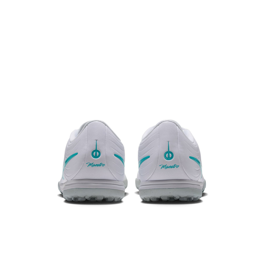Nike Tiempo Maestro Academy Turf in White/Dusty Cactus – rear heel view