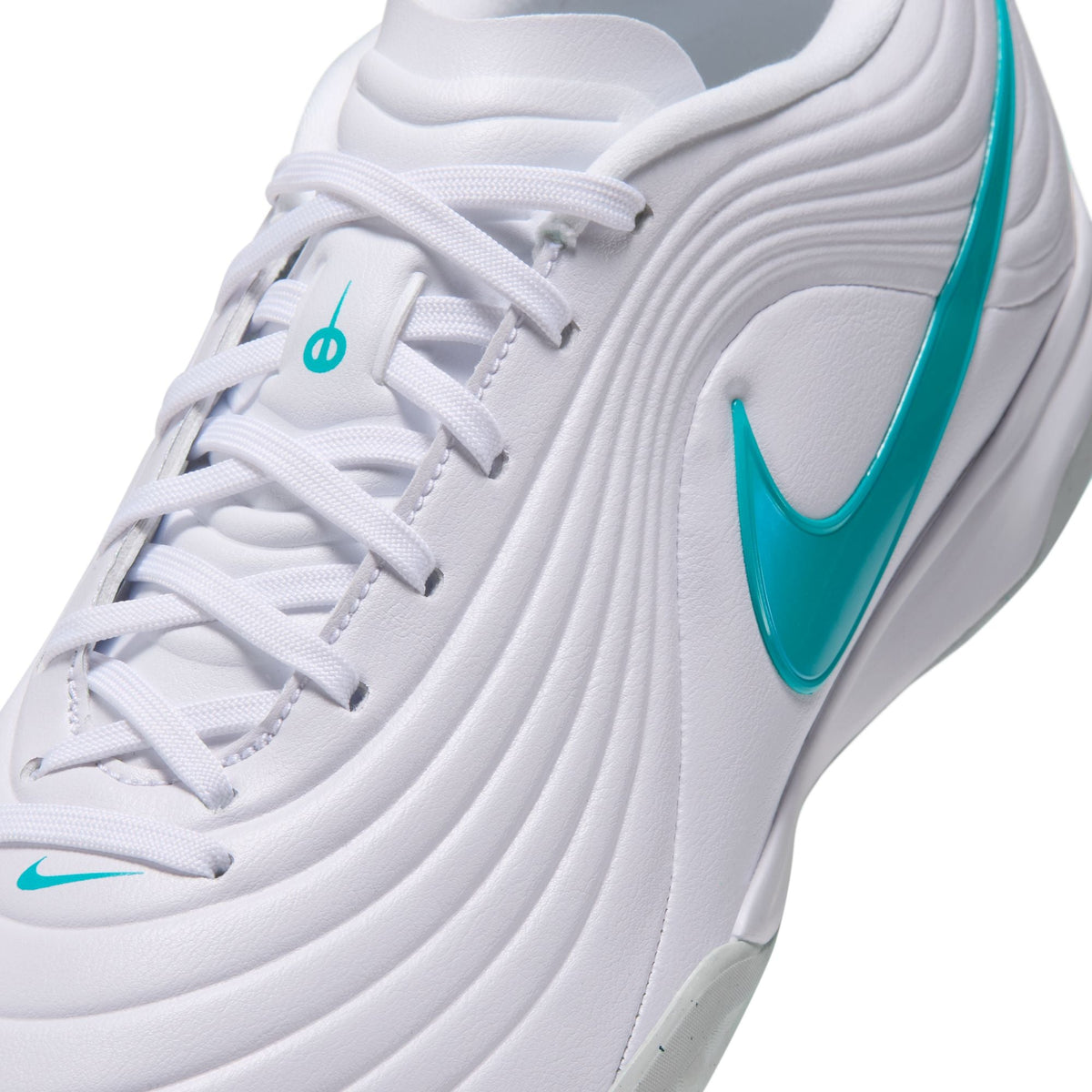Nike Tiempo Maestro Academy Turf in White/Dusty Cactus – FlyTouch upper detail