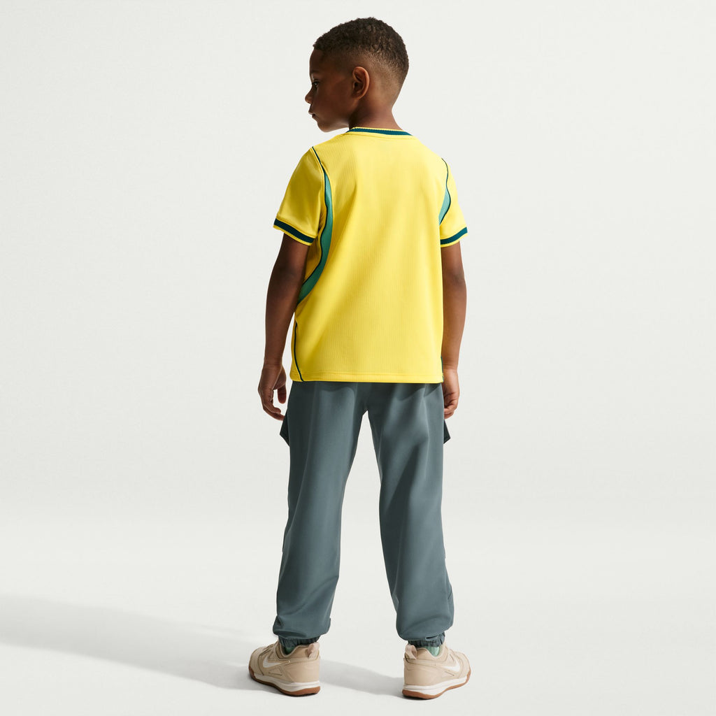 Nike Brazil 2026 Stadium Home Little Kids' Nike Dri-FIT Soccer Replica Jersey - IB4549-724-NIKE by Nike | Available at Niky's Sports